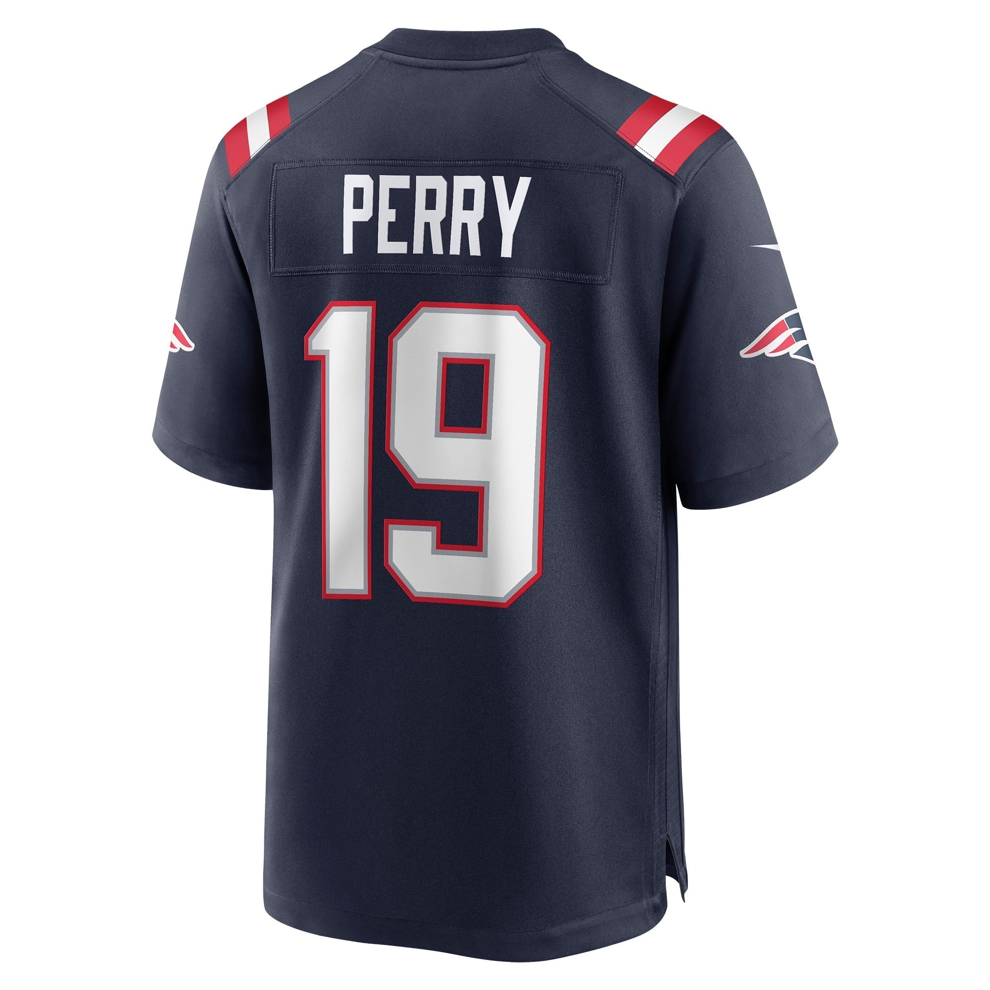 Men's Nike Malcolm Perry Navy New England Patriots Game Player Jersey - vstockx
