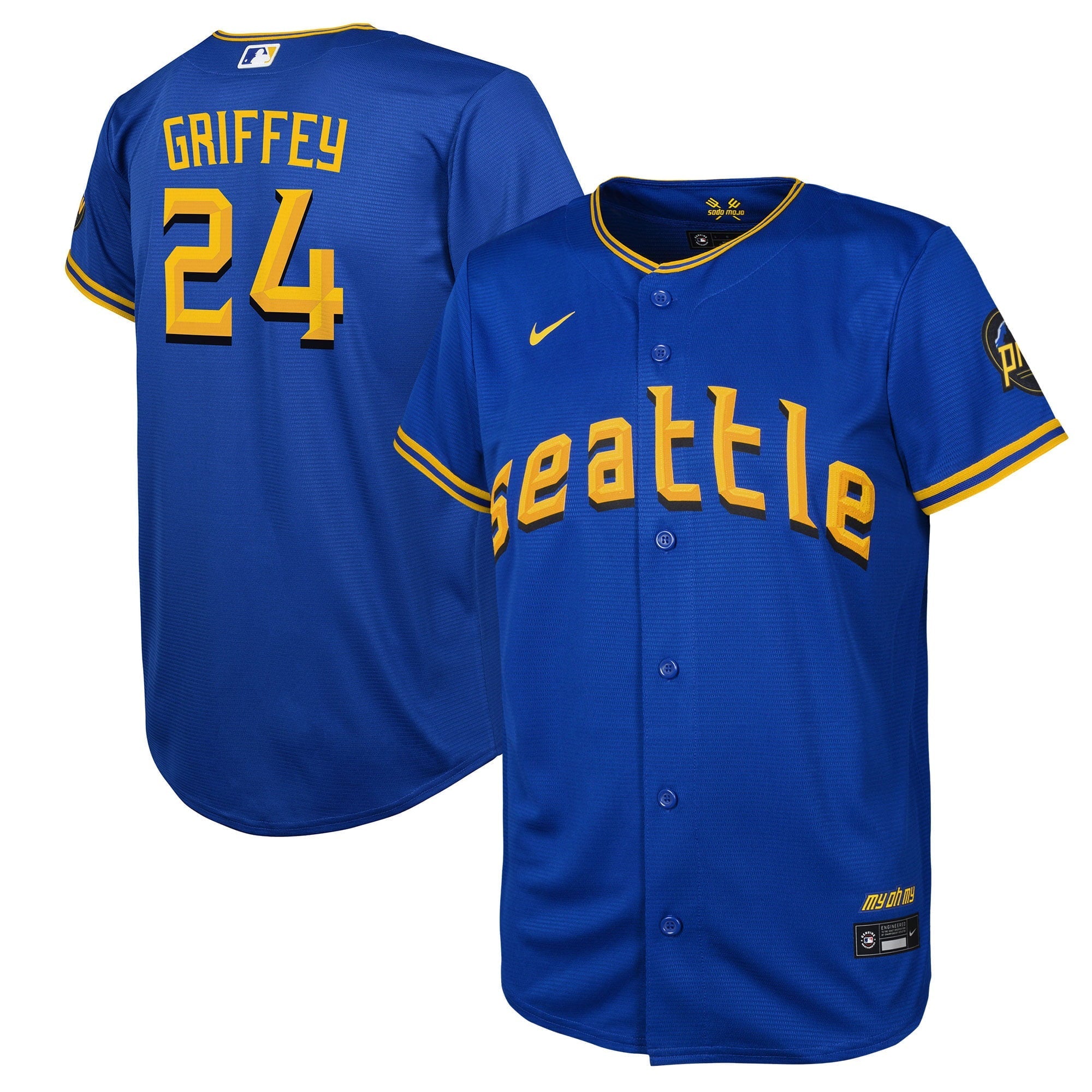 Toddler Nike Ken Griffey Jr. Royal Seattle Mariners 2023 City Connect Replica Player Jersey - vstockx
