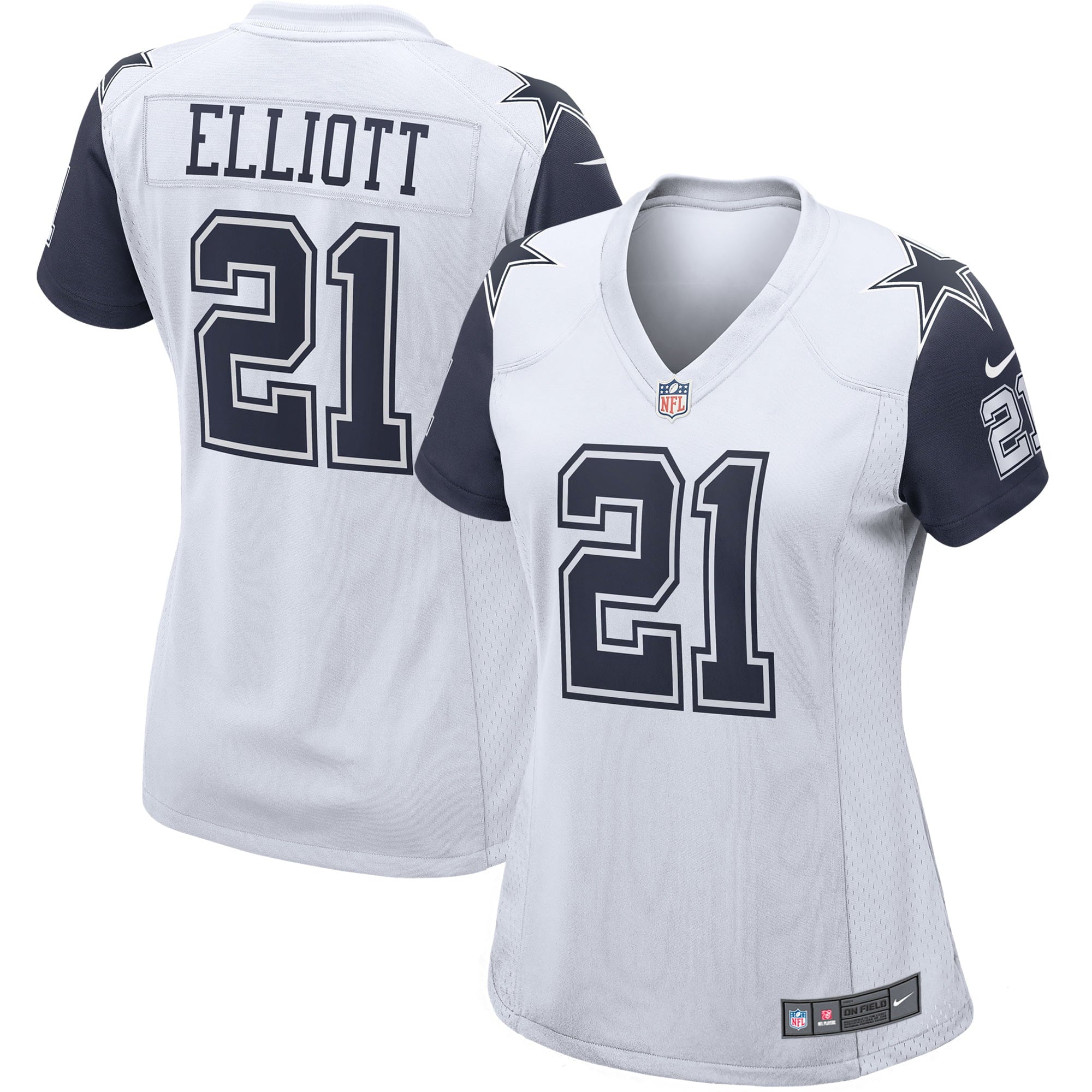 Women's Nike Ezekiel Elliott White Dallas Cowboys Alternate Game Jersey - vstockx