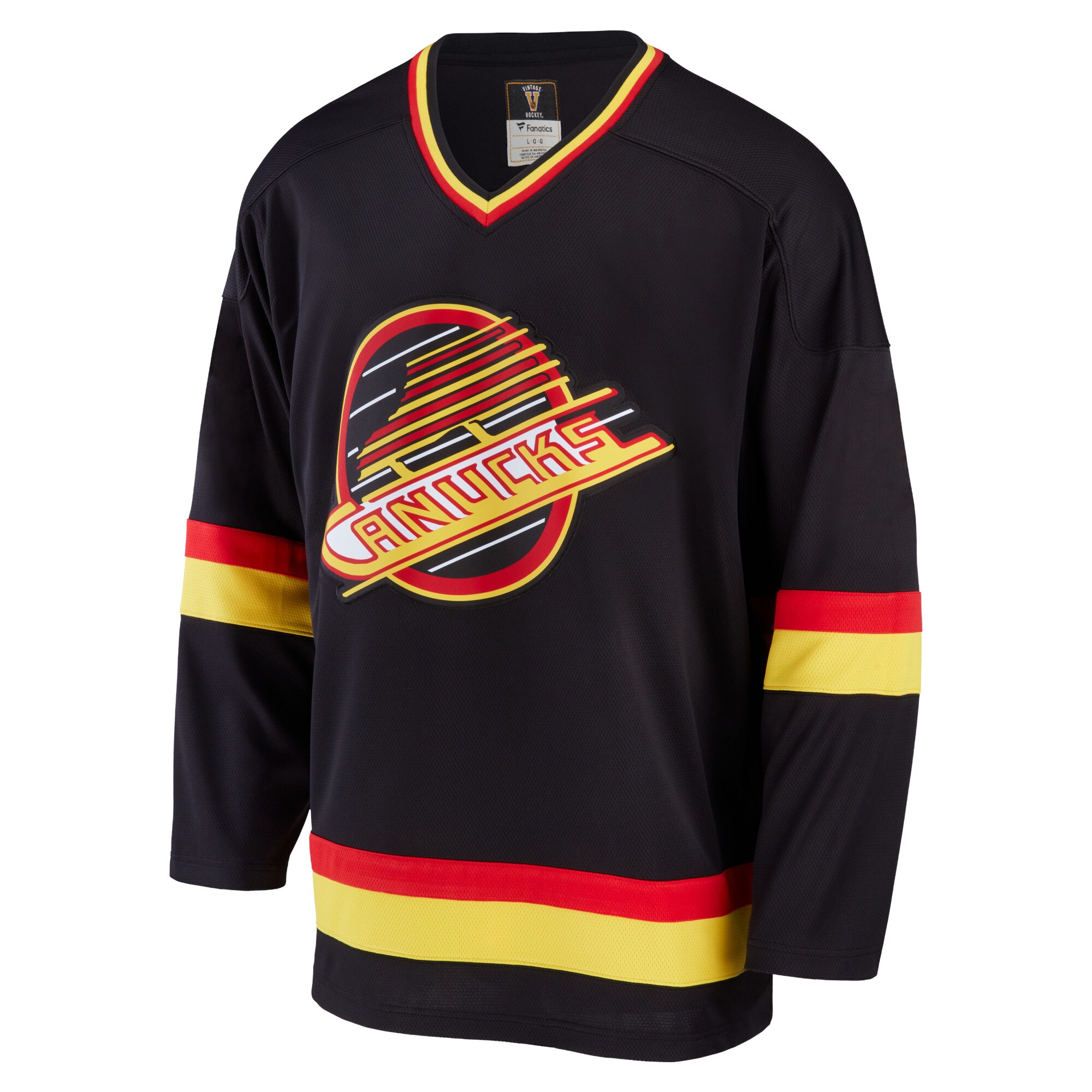 Vancouver Canucks Fanatics Branded Premier Breakaway Heritage Jersey - Black - vstockx