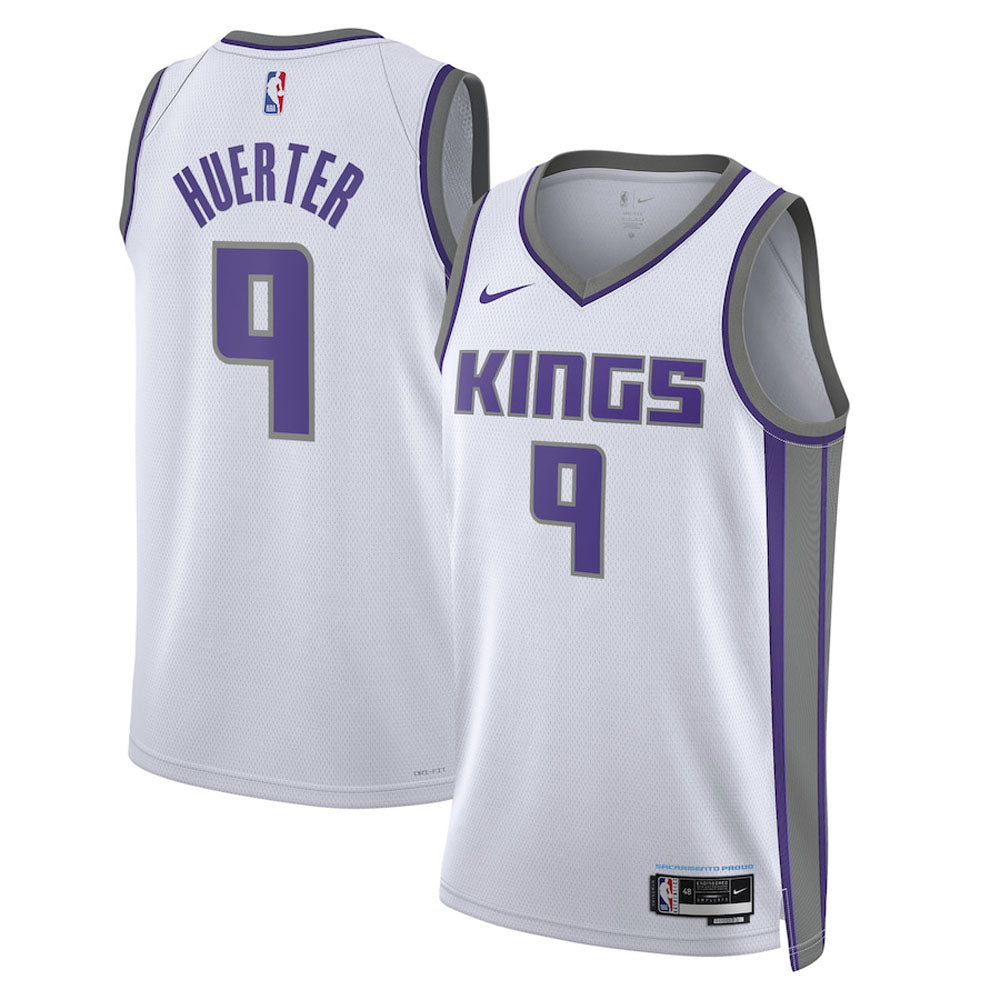 Youth Sacramento Kings Kevin Huerter Association Jersey - White - vstockx