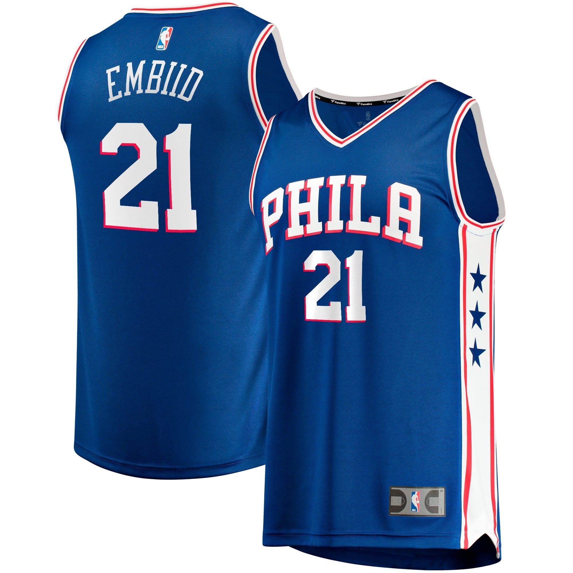 Men's Fanatics Branded Joel Embiid Royal Philadelphia 76ers Big & Tall Fast Break Player Jersey - Icon Edition - vstockx