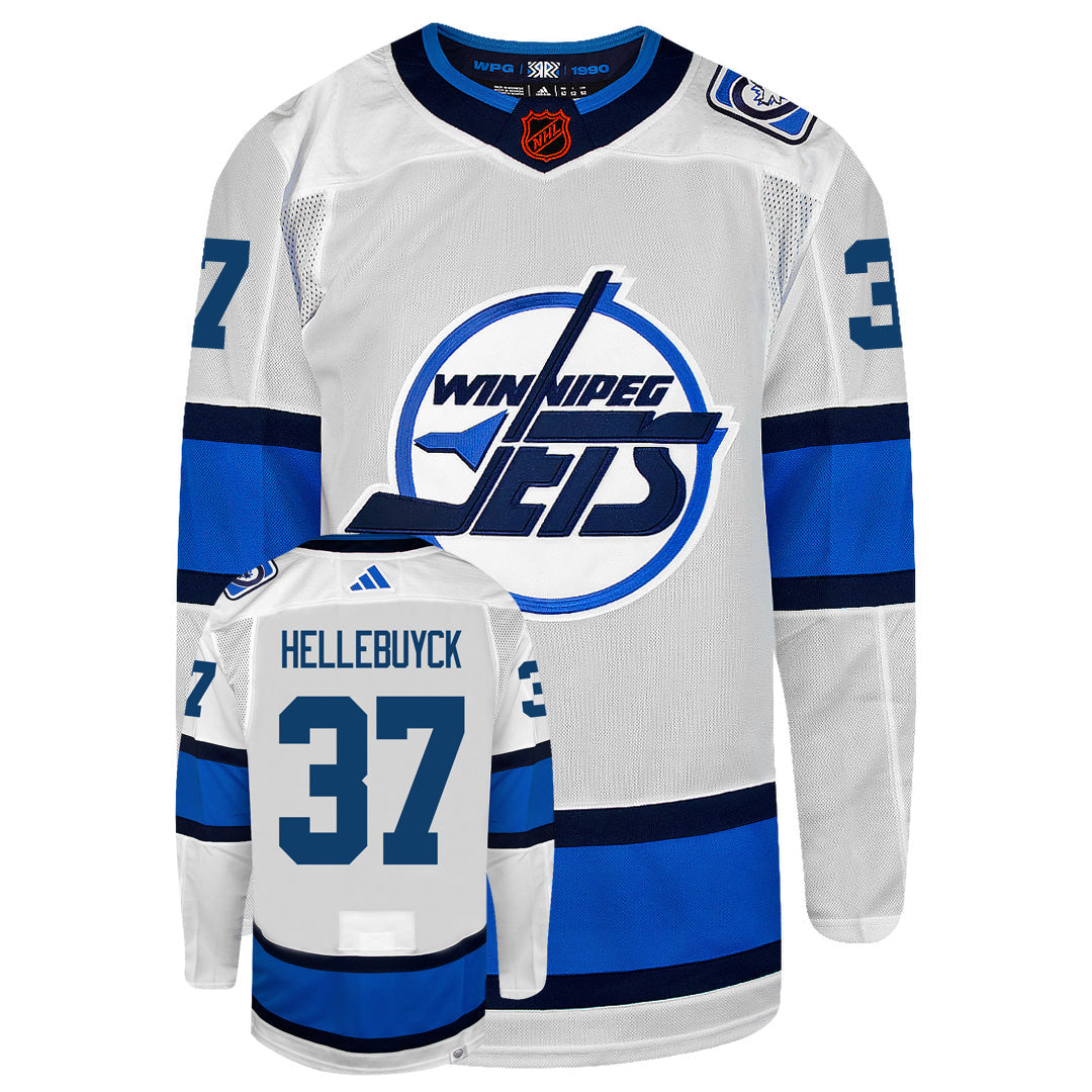 Connor Hellebuyck Winnipeg Jets Adidas 2022 Primegreen Reverse Retro Authentic NHL Hockey Jersey - vstockx