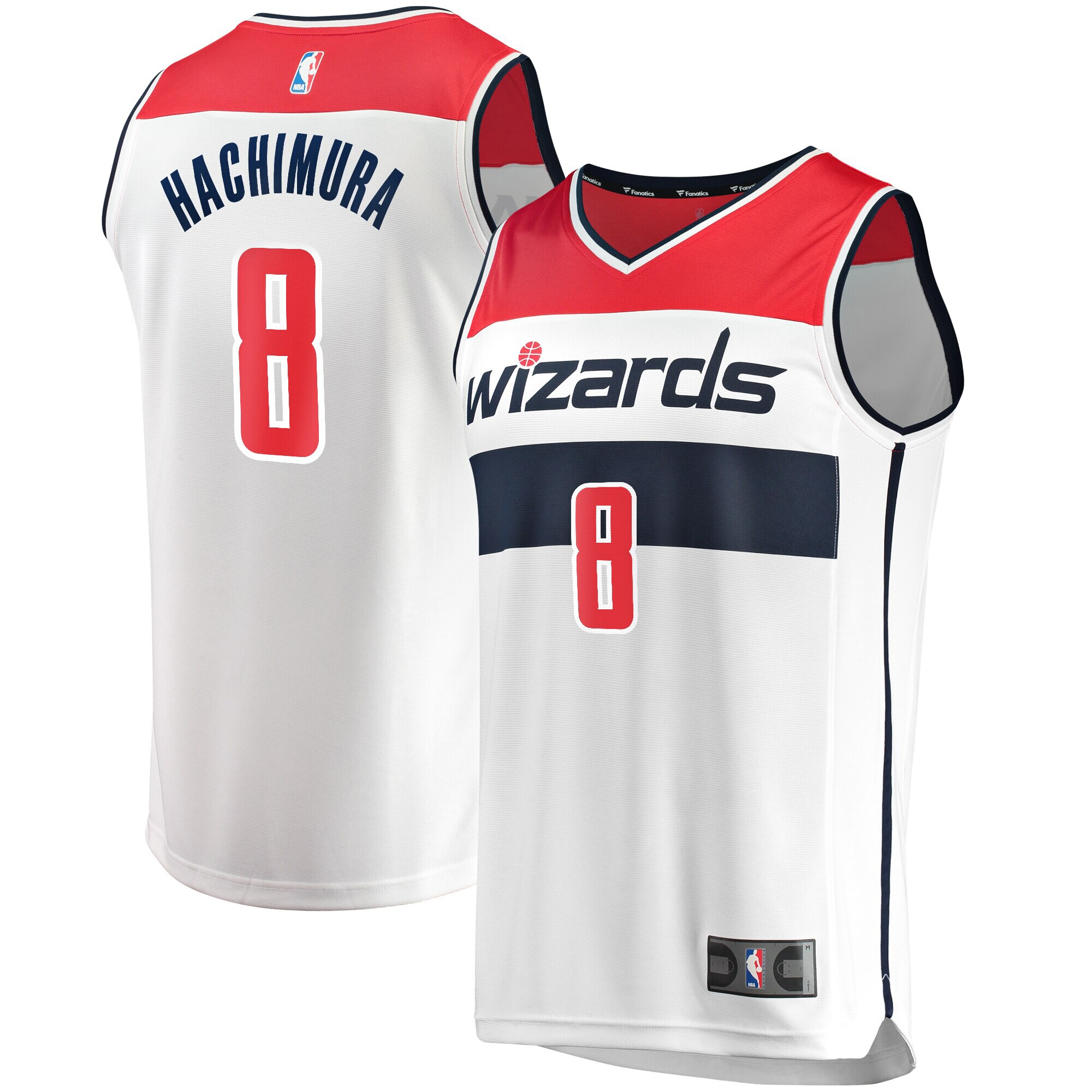 Rui Hachimura Washington Wizards Fanatics Branded 2019/20 Fast Break Replica Player Jersey - Association Edition - White - vstockx