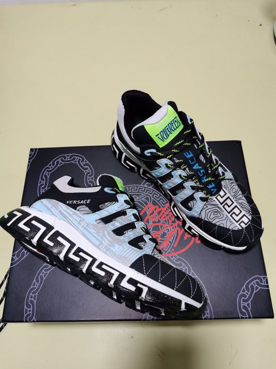 Versace Trigreca Milan Black Blue Purple - vstockx