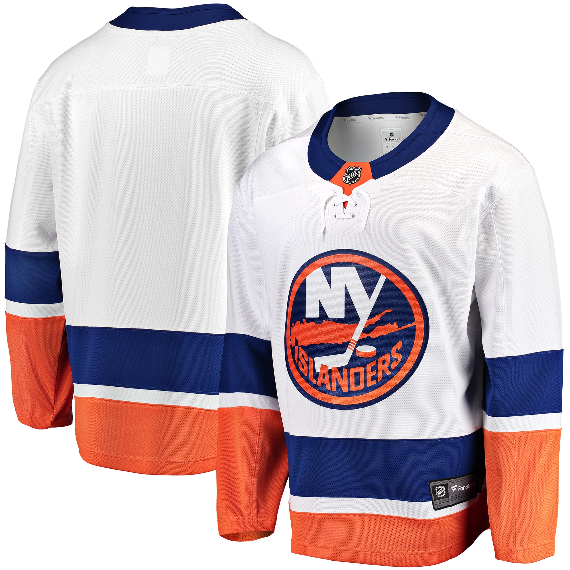 New York Islanders Fanatics Branded Breakaway Away Jersey - White - vstockx