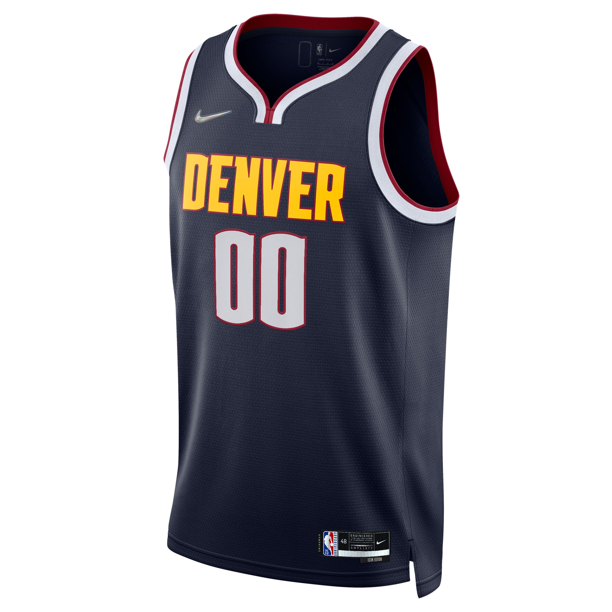 Denver Nuggets Nike 2021/22 Diamond Swingman Custom Jersey - Icon Edition - Navy - vstockx