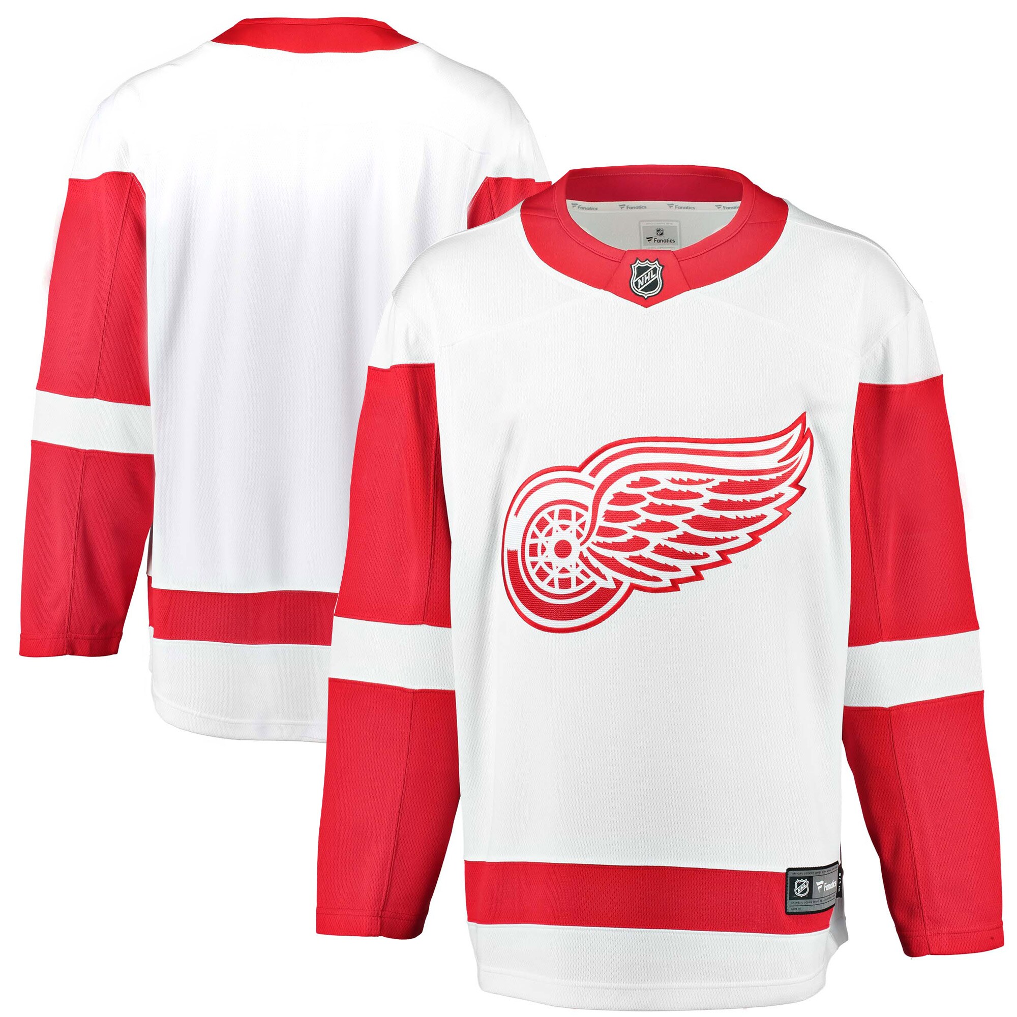 Detroit Red Wings Fanatics Branded Breakaway Away Jersey - White - vstockx