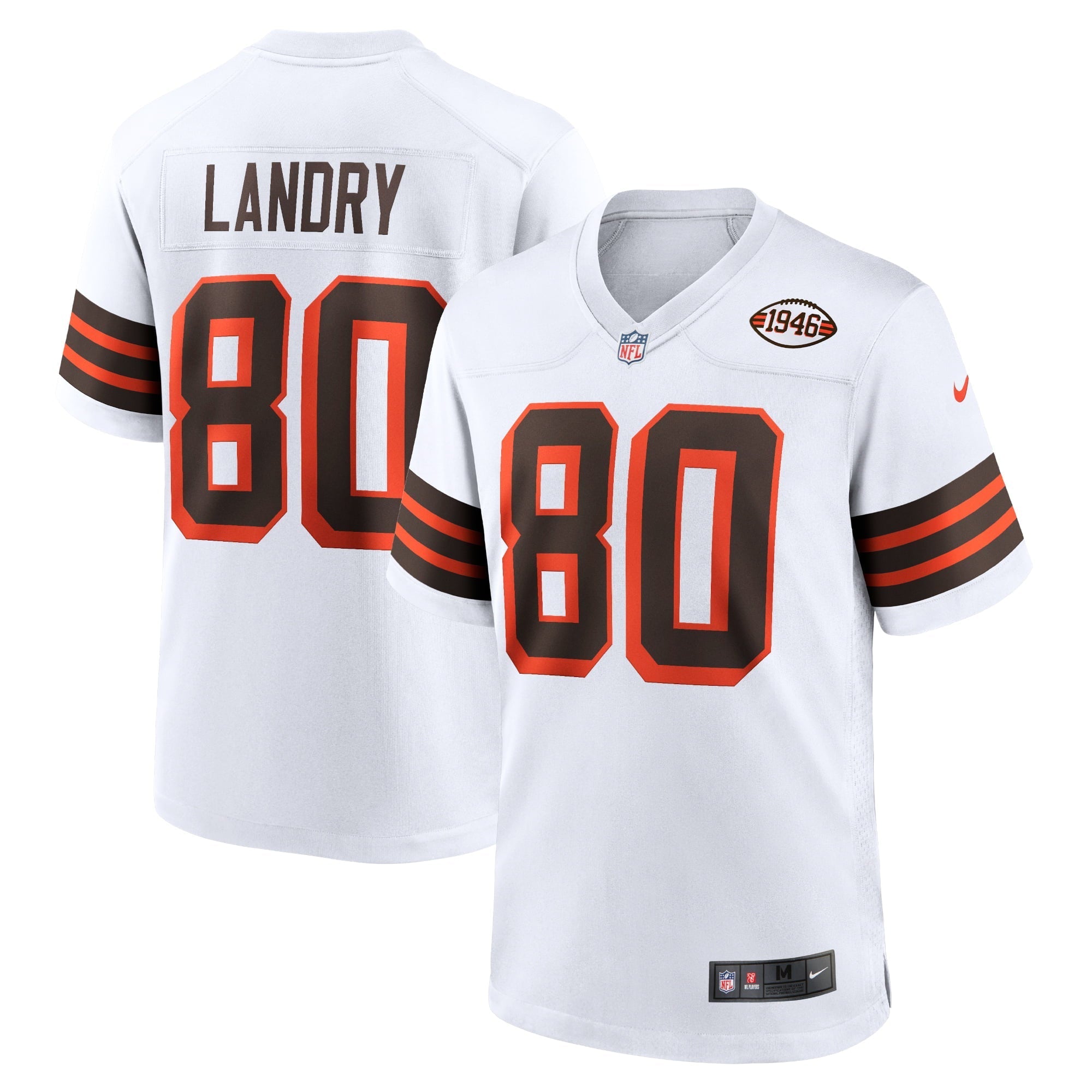 Men's Nike Jarvis Landry White Cleveland Browns 1946 Collection Alternate Game Jersey - vstockx
