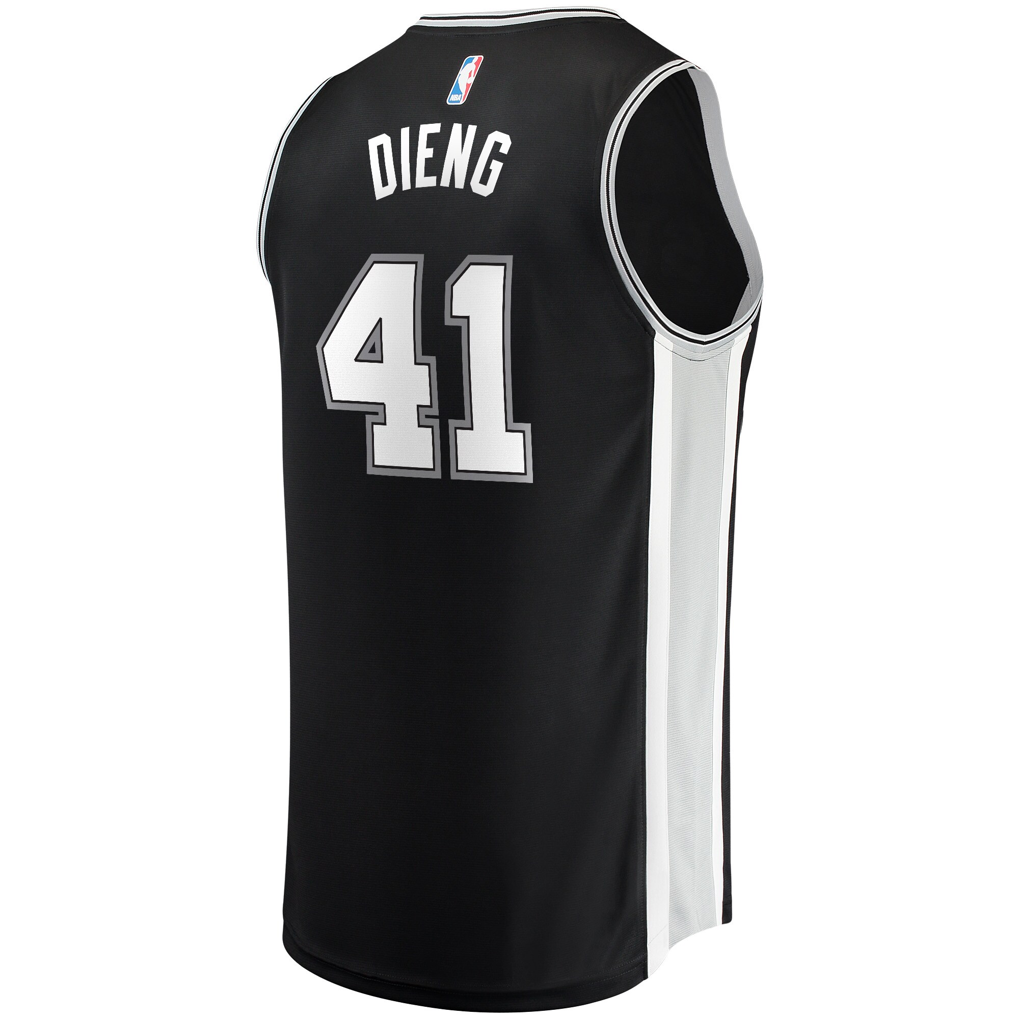 Gorgui Dieng San Antonio Spurs Fanatics Branded Fast Break Player Jersey - Icon Edition - Black - vstockx