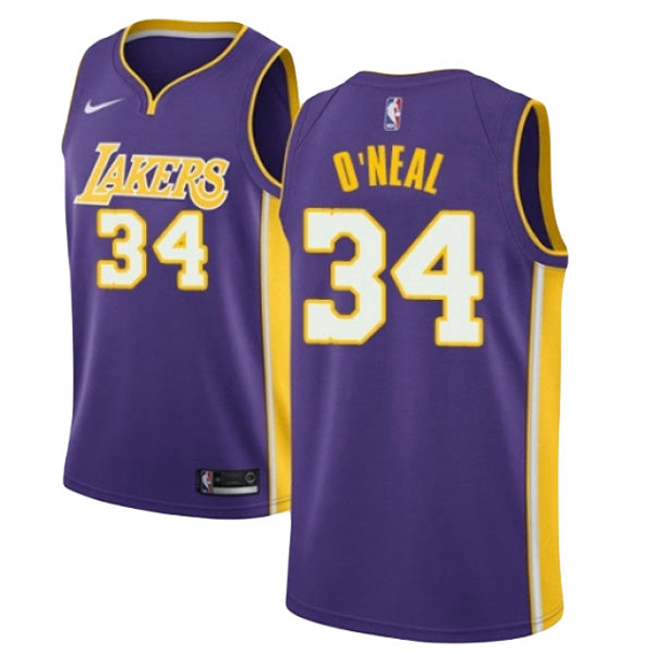 Men's Los Angeles Lakers Shaquille O'Neal Statement Edition Jersey - Purple - vstockx
