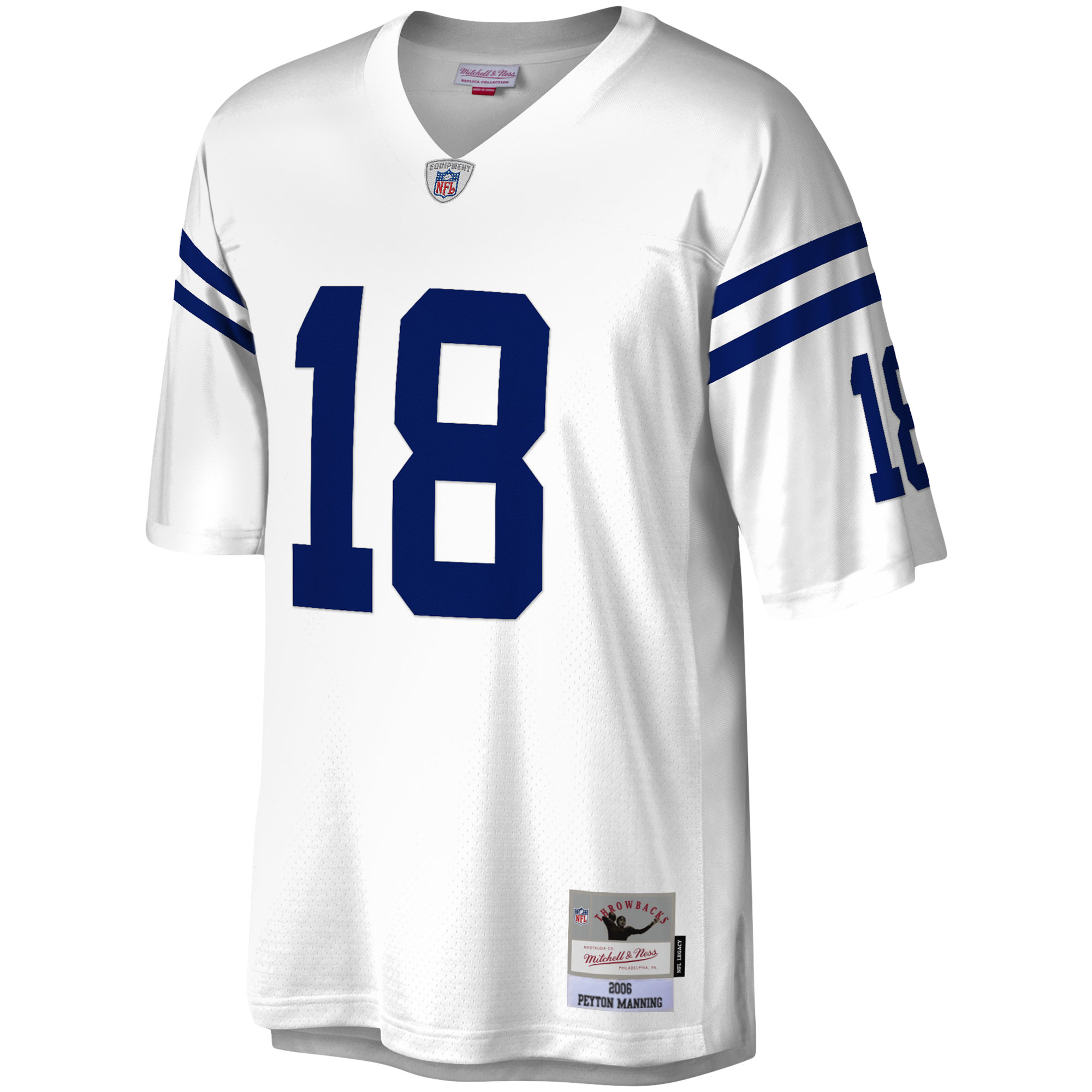 Peyton Manning Indianapolis Colts Mitchell & Ness Legacy Replica Jersey - White - vstockx
