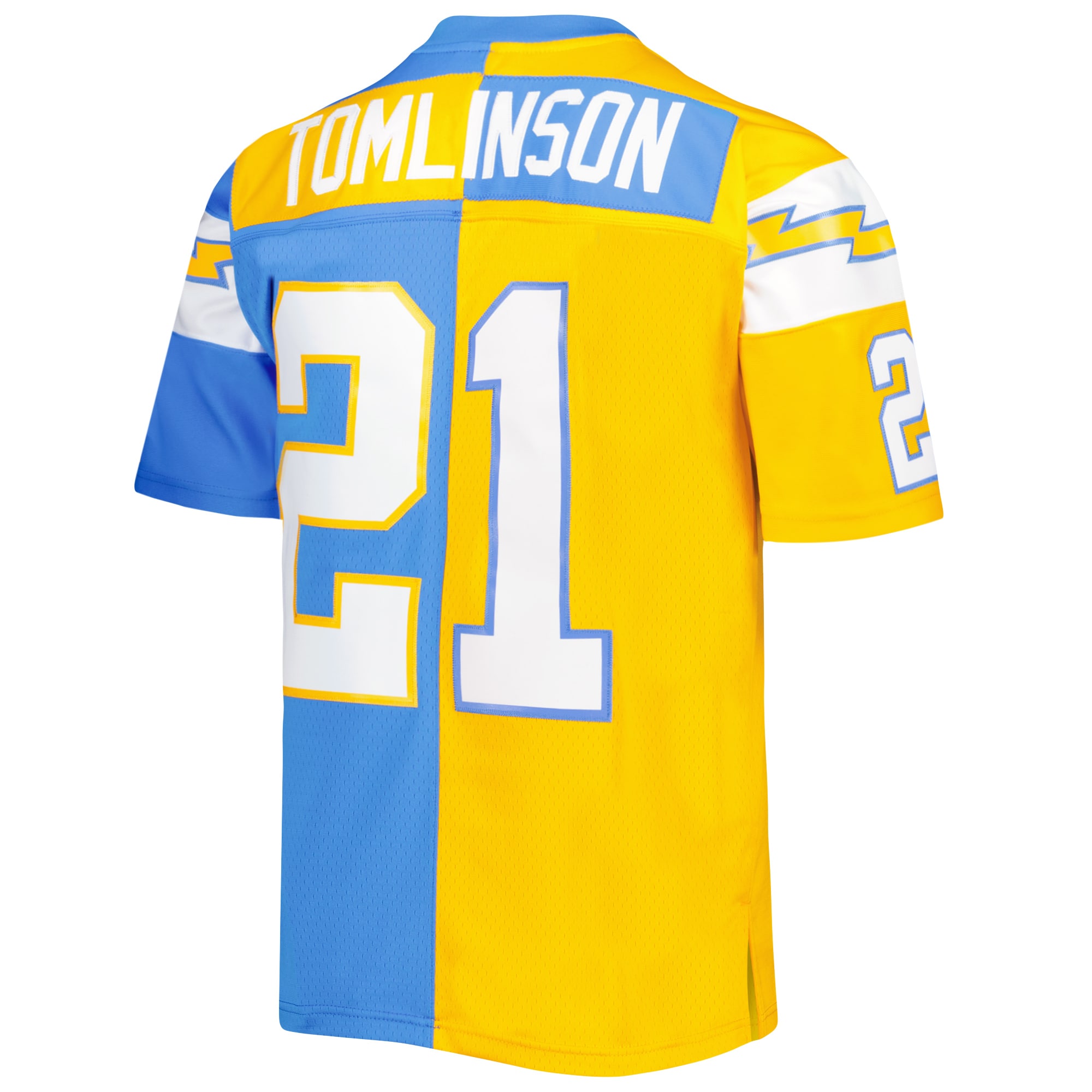 LaDainian Tomlinson Los Angeles Chargers Mitchell & Ness 2002 Split Legacy Replica Jersey - Powder Blue/Gold - vstockx