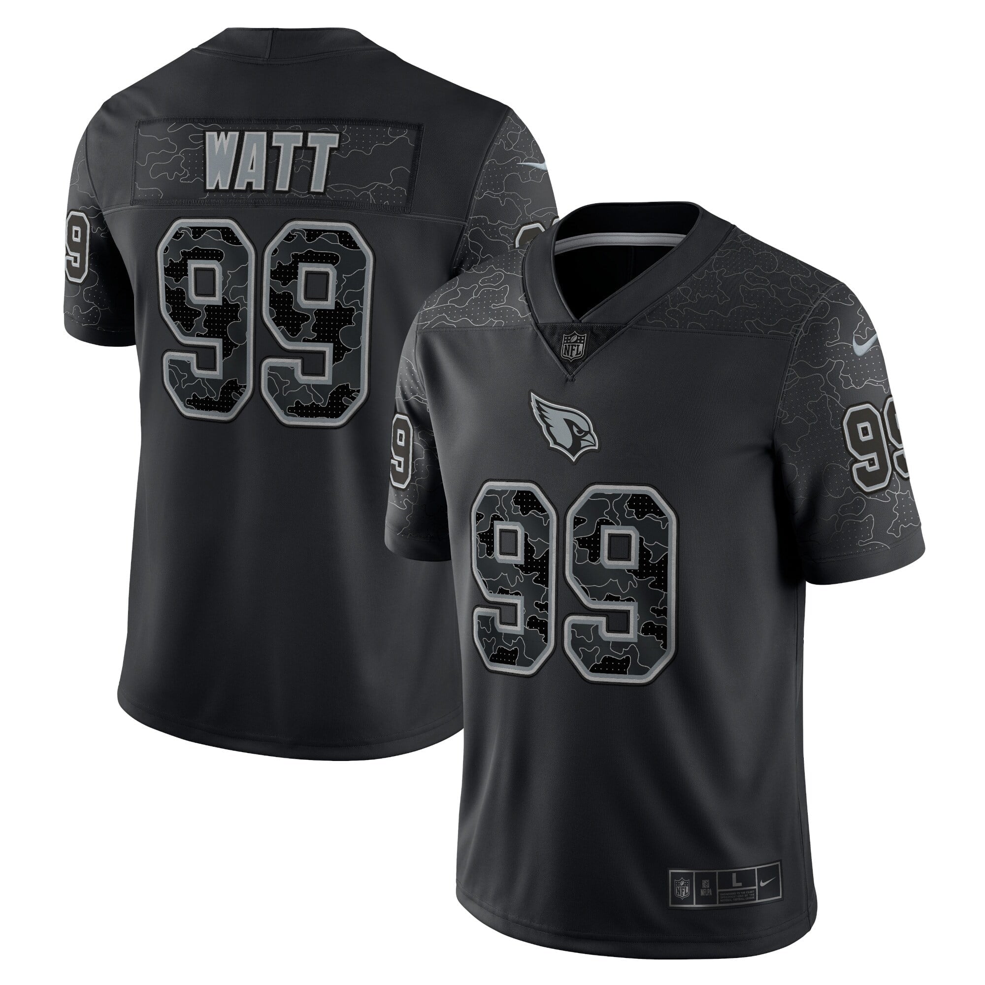 Men's Nike J.J. Watt Black Arizona Cardinals RFLCTV Limited Jersey - vstockx