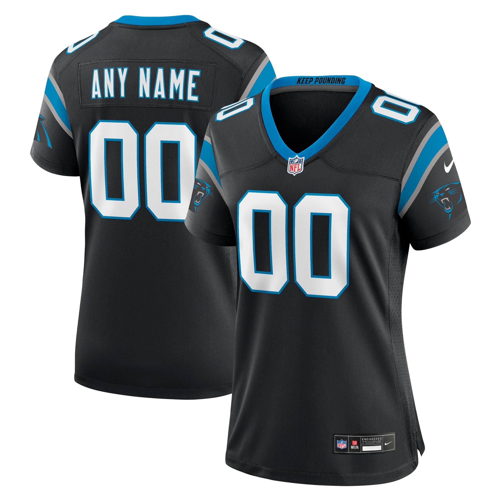 Carolina Panthers Nike Women's Custom Game Jersey - Black - vstockx