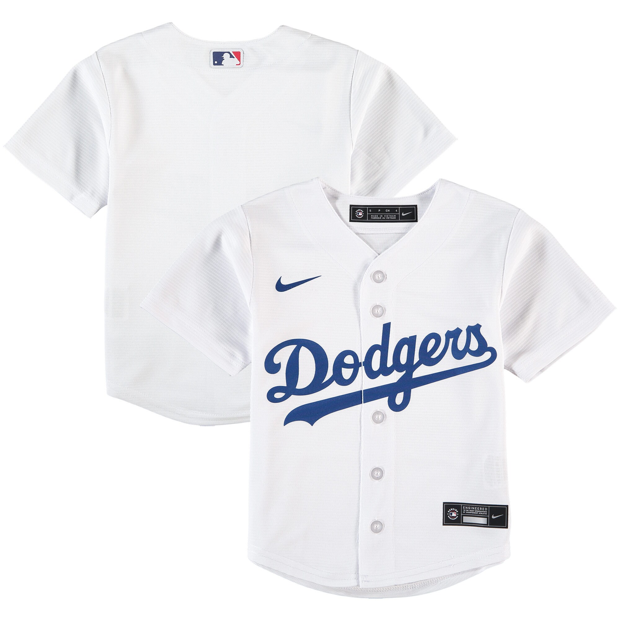 Los Angeles Dodgers Nike Preschool Home Replica Team Jersey - White - vstockx