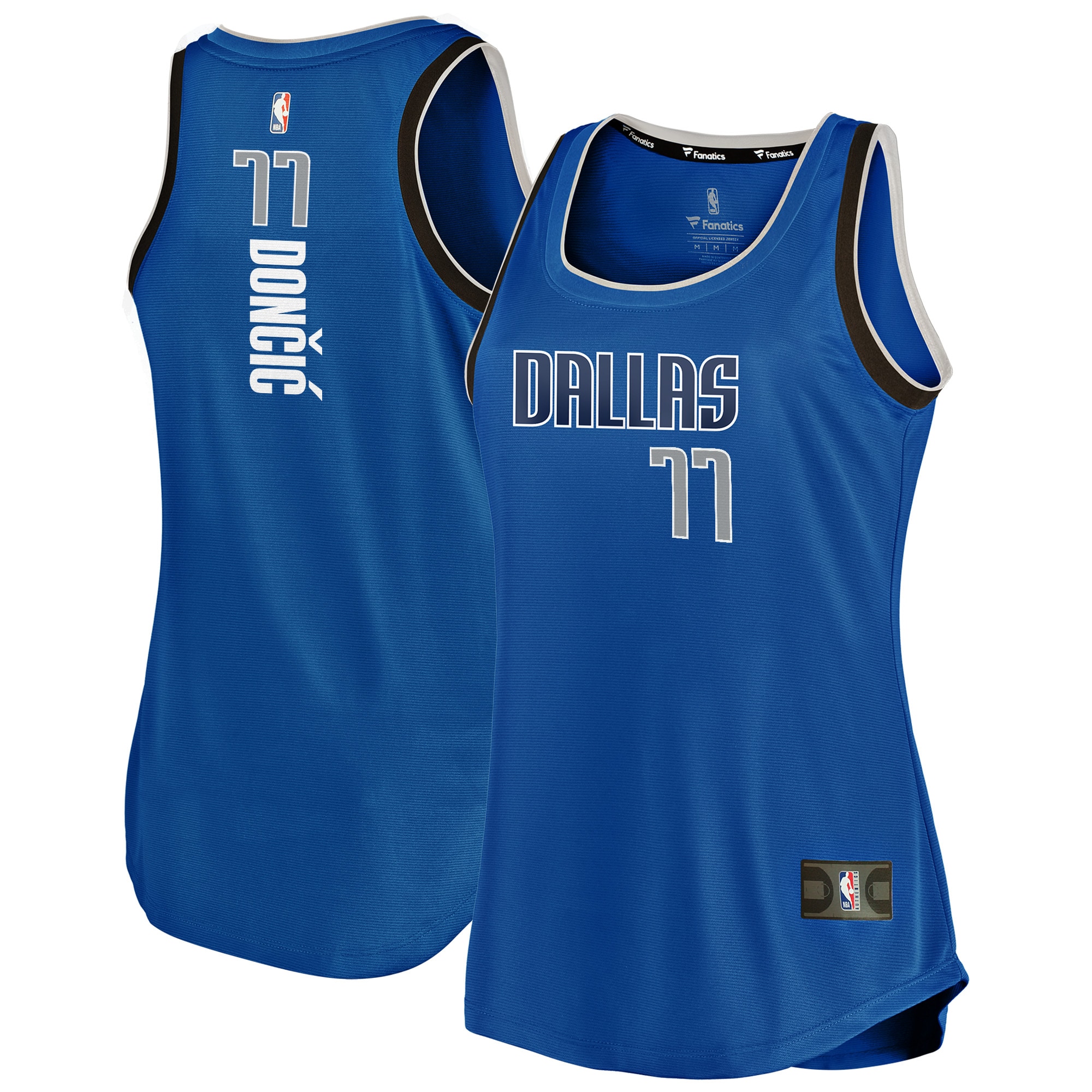 Luka Doncic Dallas Mavericks Fanatics Branded Women's Fast Break Team Tank Jersey - Icon Edition - Blue - vstockx