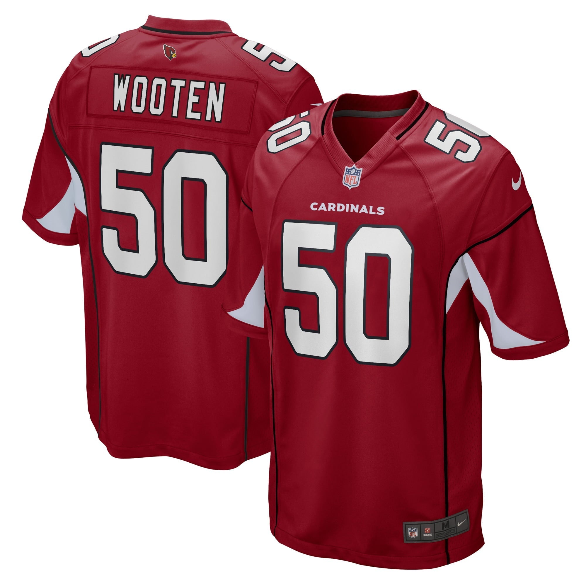 Men's Nike Chandler Wooten Cardinal Arizona Cardinals Game Player Jersey - vstockx