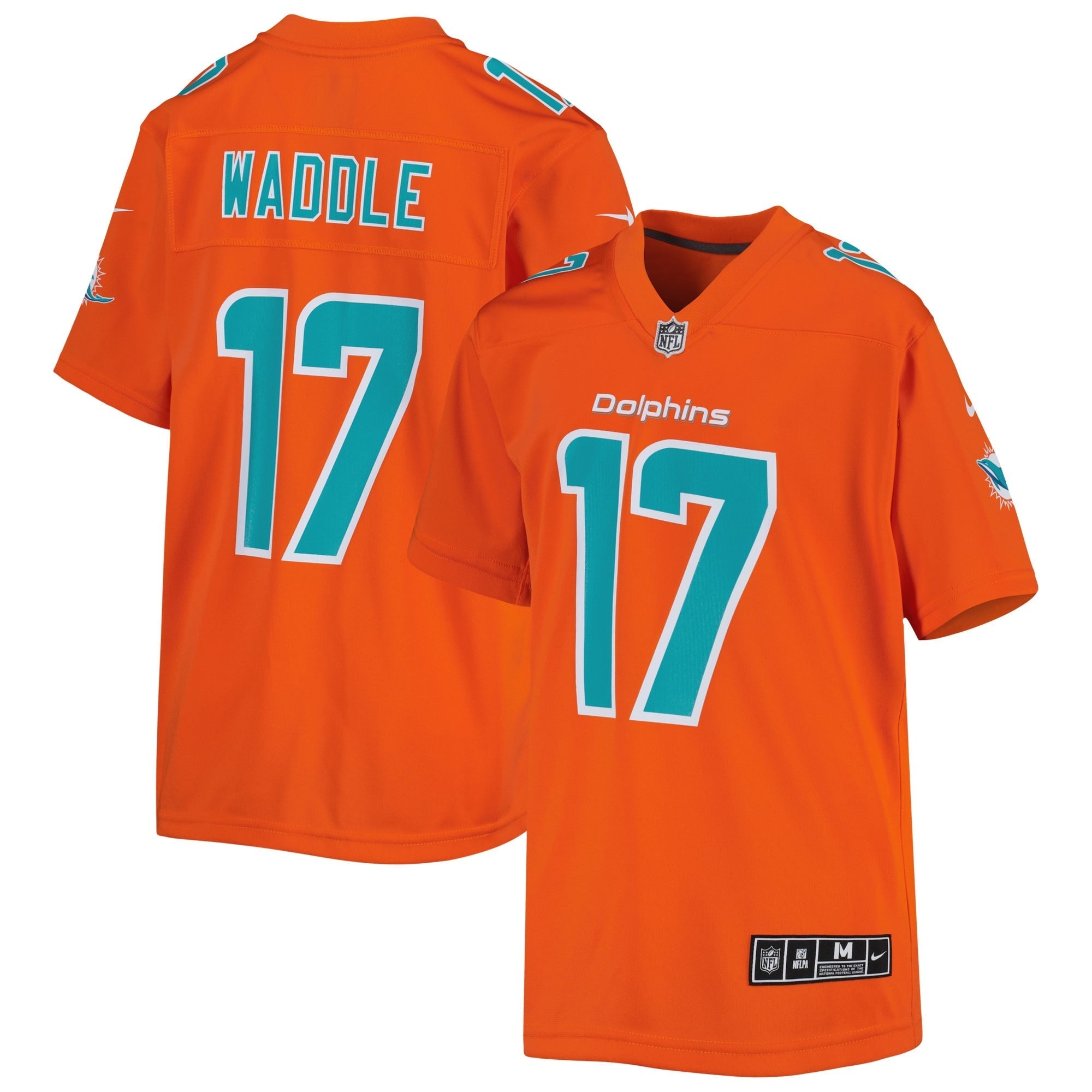 Youth Nike Jaylen Waddle Orange Miami Dolphins Inverted Game Jersey - vstockx