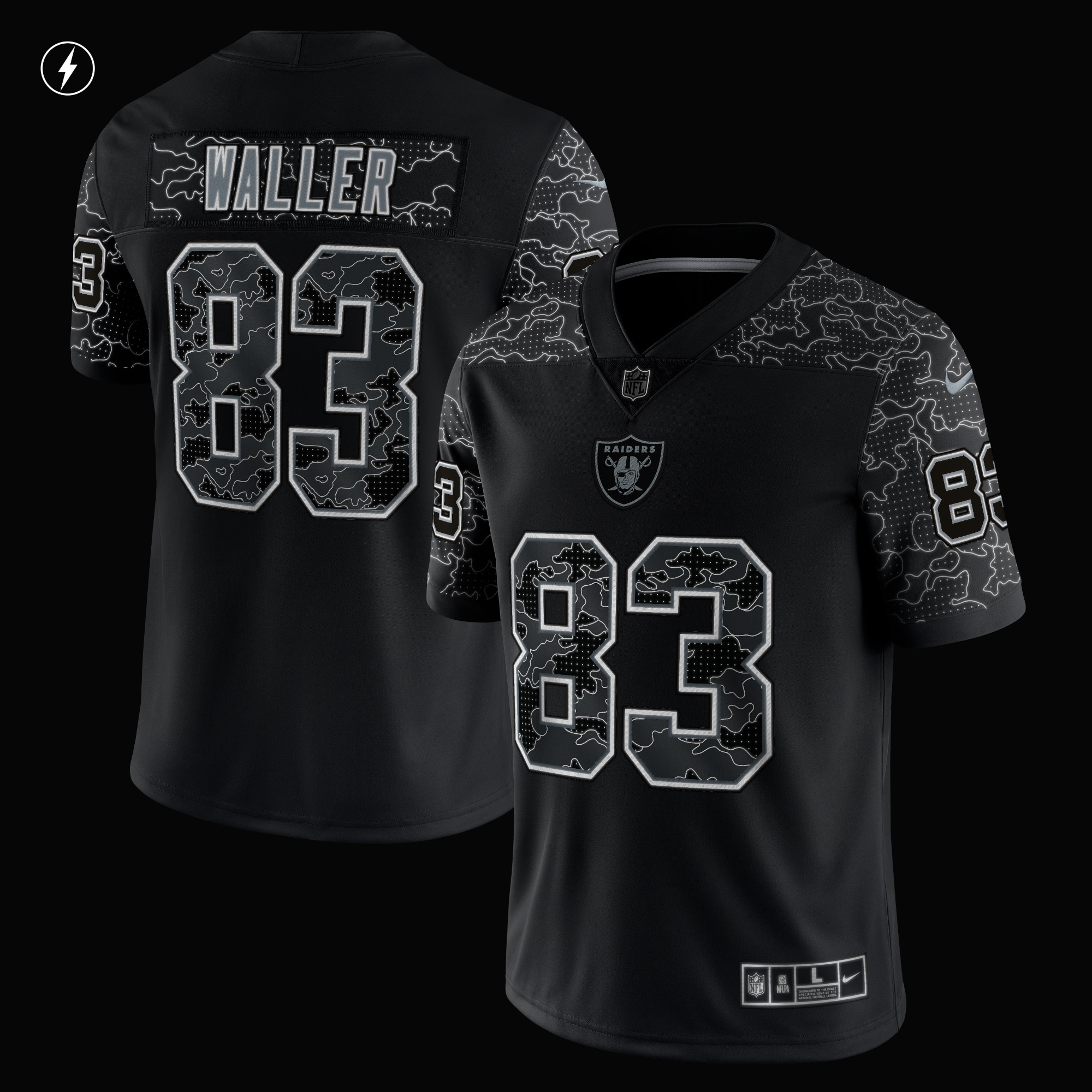 Darren Waller Las Vegas Raiders Nike RFLCTV Limited Jersey - Black - vstockx