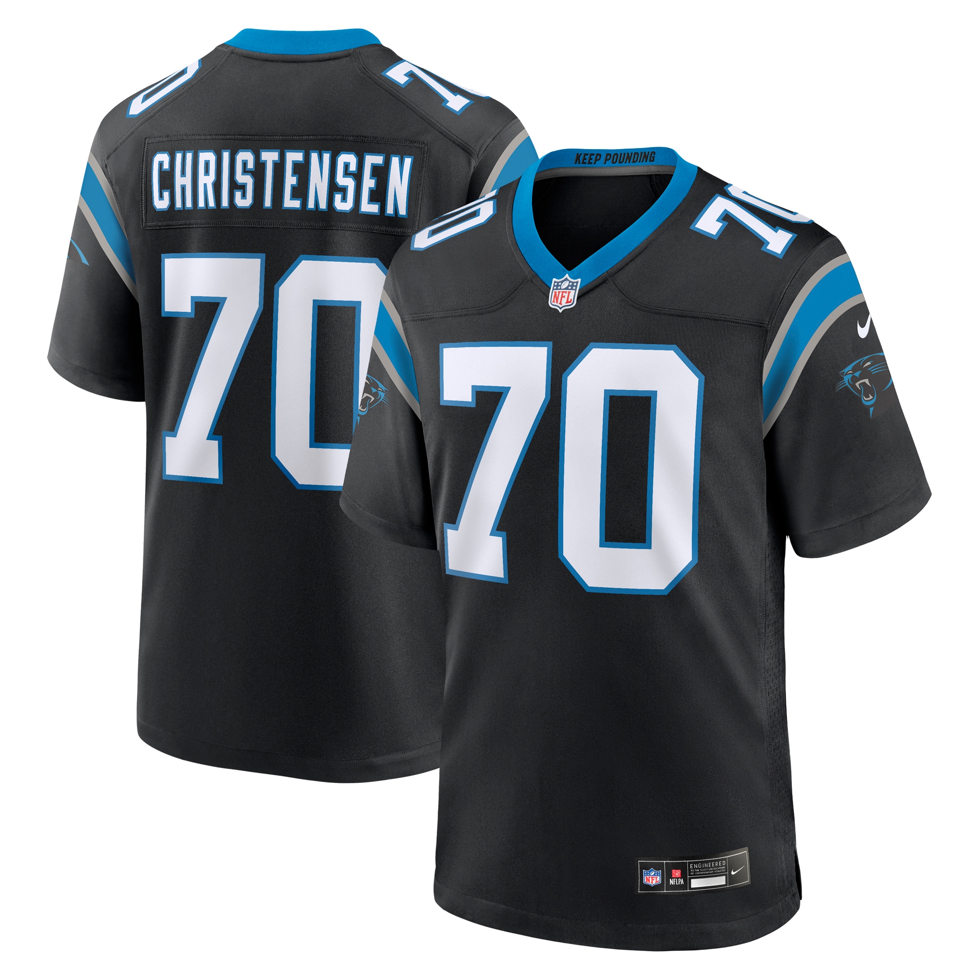 Brady Christensen Carolina Panthers Nike Team Game Jersey - Black - vstockx