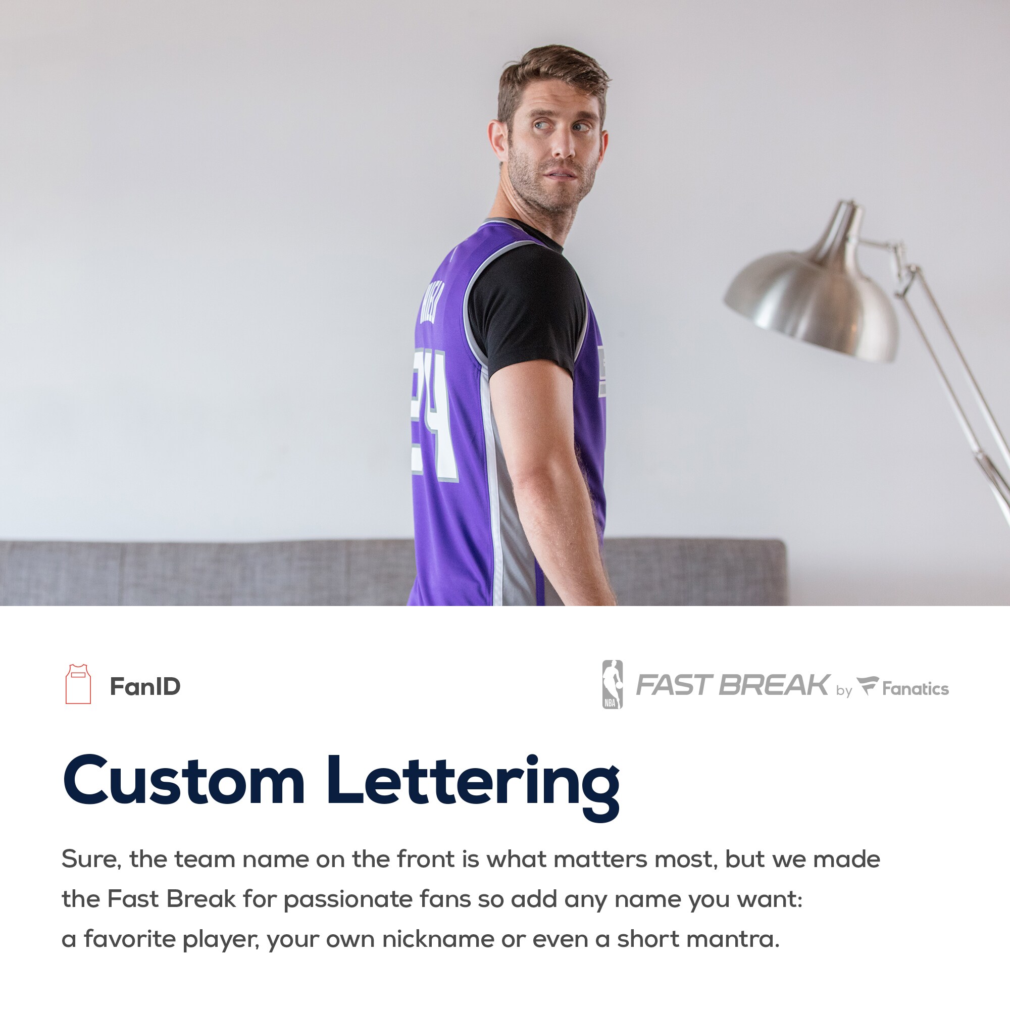 Sacramento Kings Fanatics Branded Fast Break Custom Replica Jersey Purple - Icon Edition - vstockx