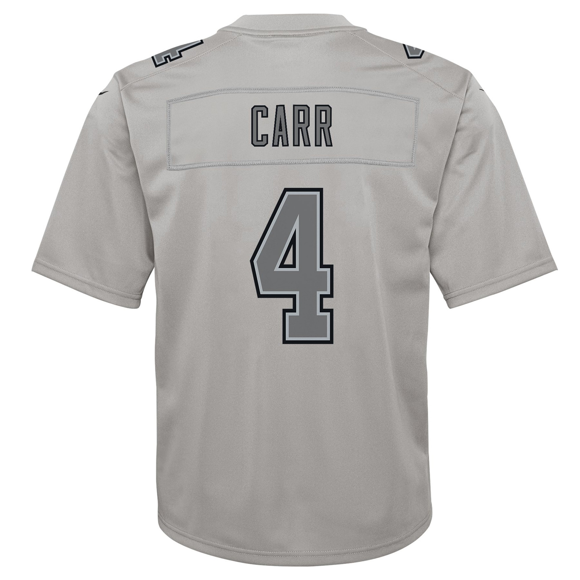 Derek Carr Las Vegas Raiders Nike Youth Atmosphere Game Jersey - Gray - vstockx