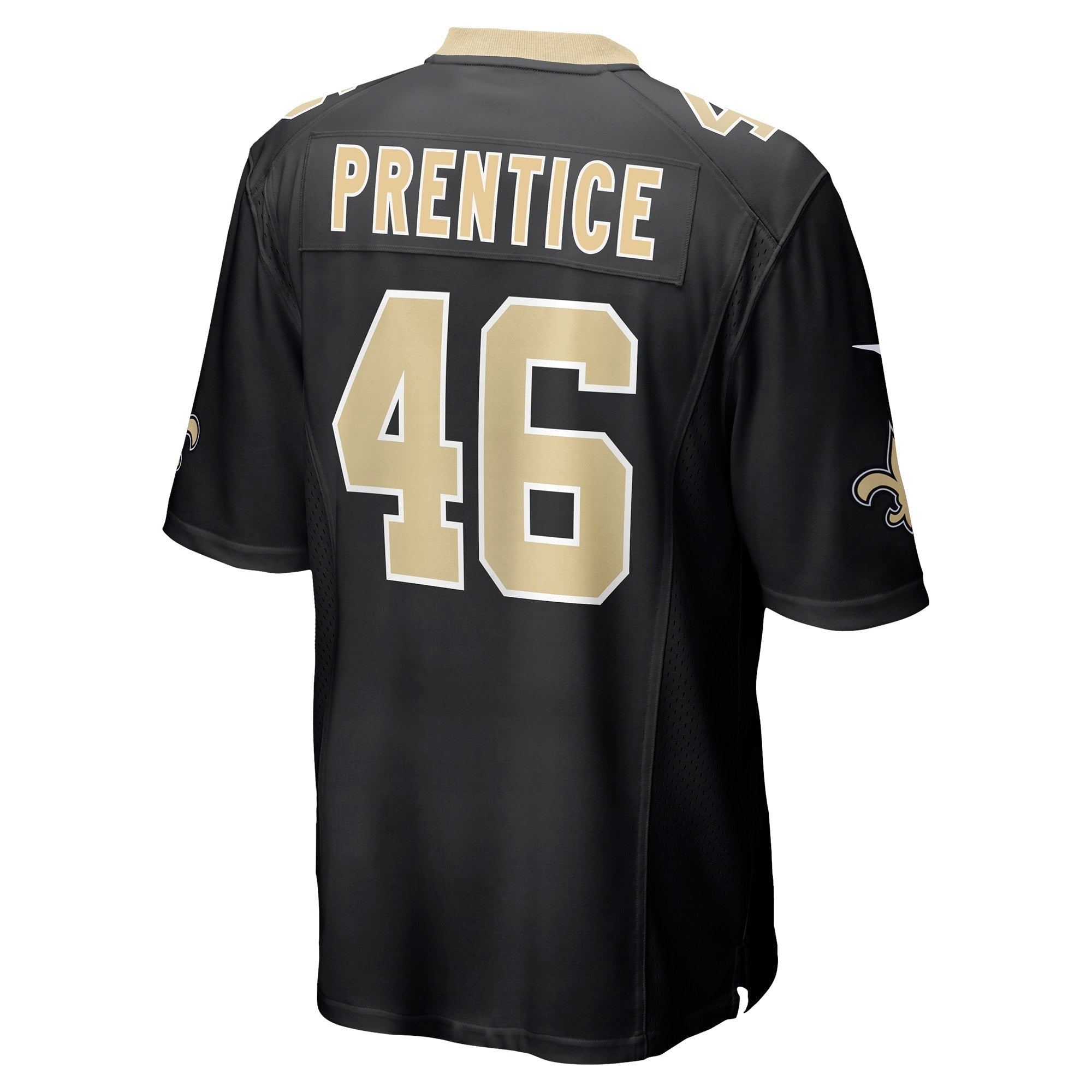 Men's Nike Adam Prentice Black New Orleans Saints Game Player Jersey - vstockx