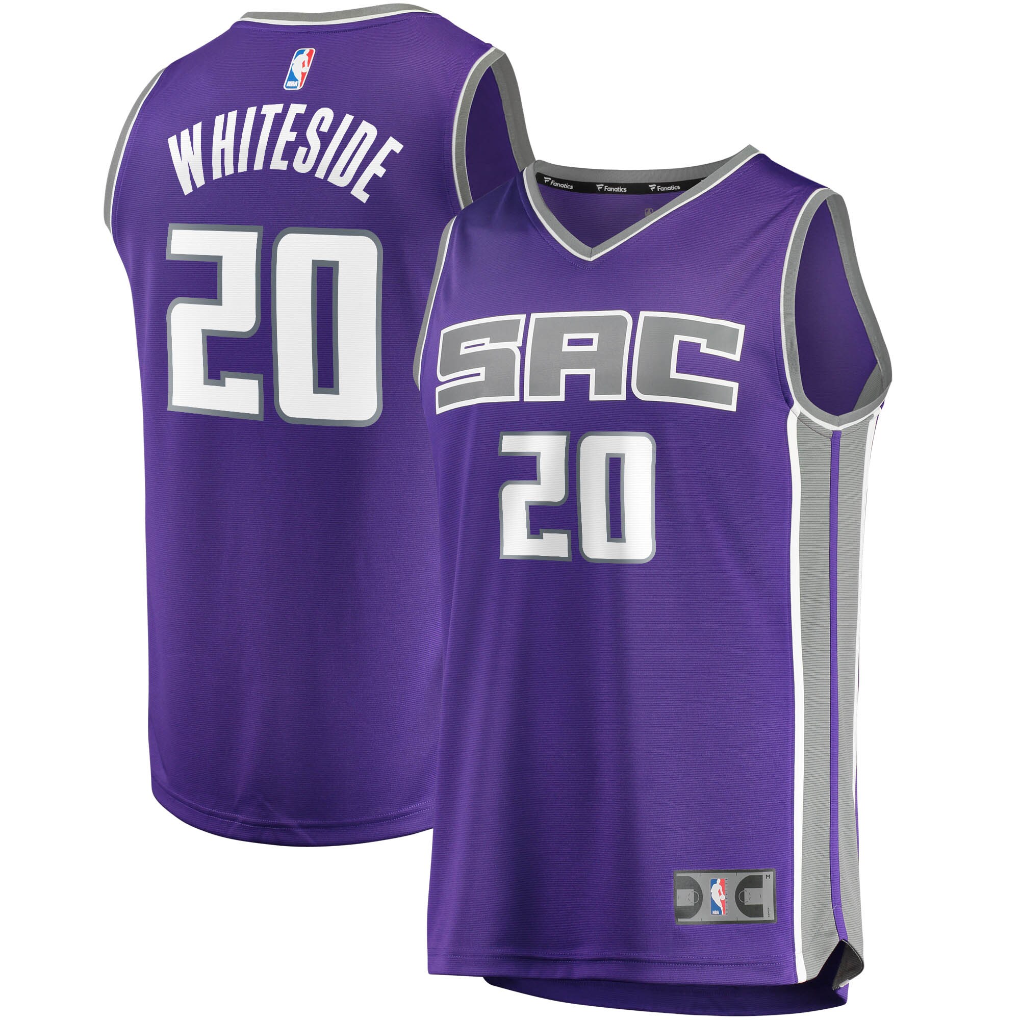 Hassan Whiteside Sacramento Kings Fanatics Branded 2020/21 Fast Break Replica Jersey - Icon Edition - Purple - vstockx