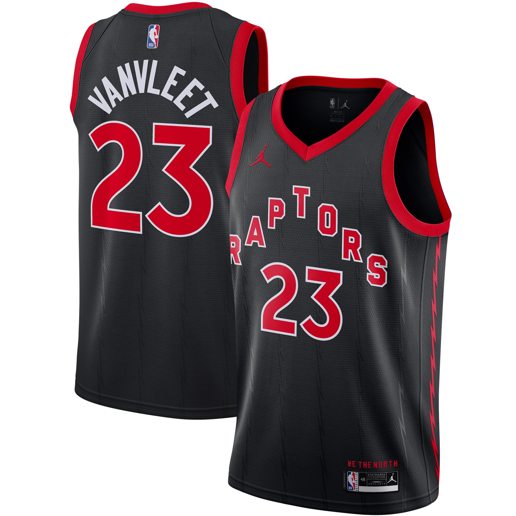Fred VanVleet Toronto Raptors Jordans Brand 2020/21 Swingman Jersey - Statement Edition - Black - vstockx