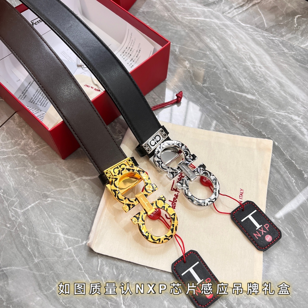 Streetwear Belt Ferragamo 319880 size:3.5cm - vstockx