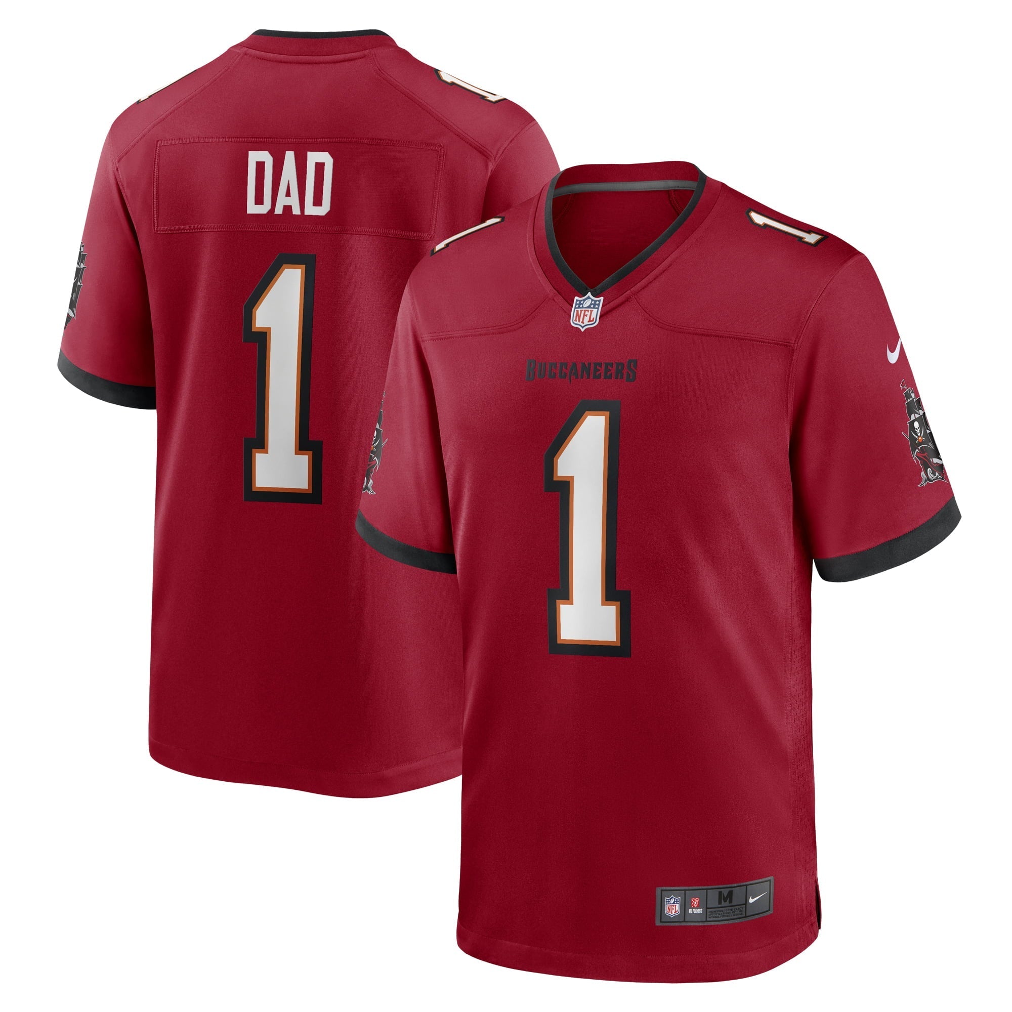 Men's Nike Number 1 Dad Red Tampa Bay Buccaneers Game Jersey - vstockx