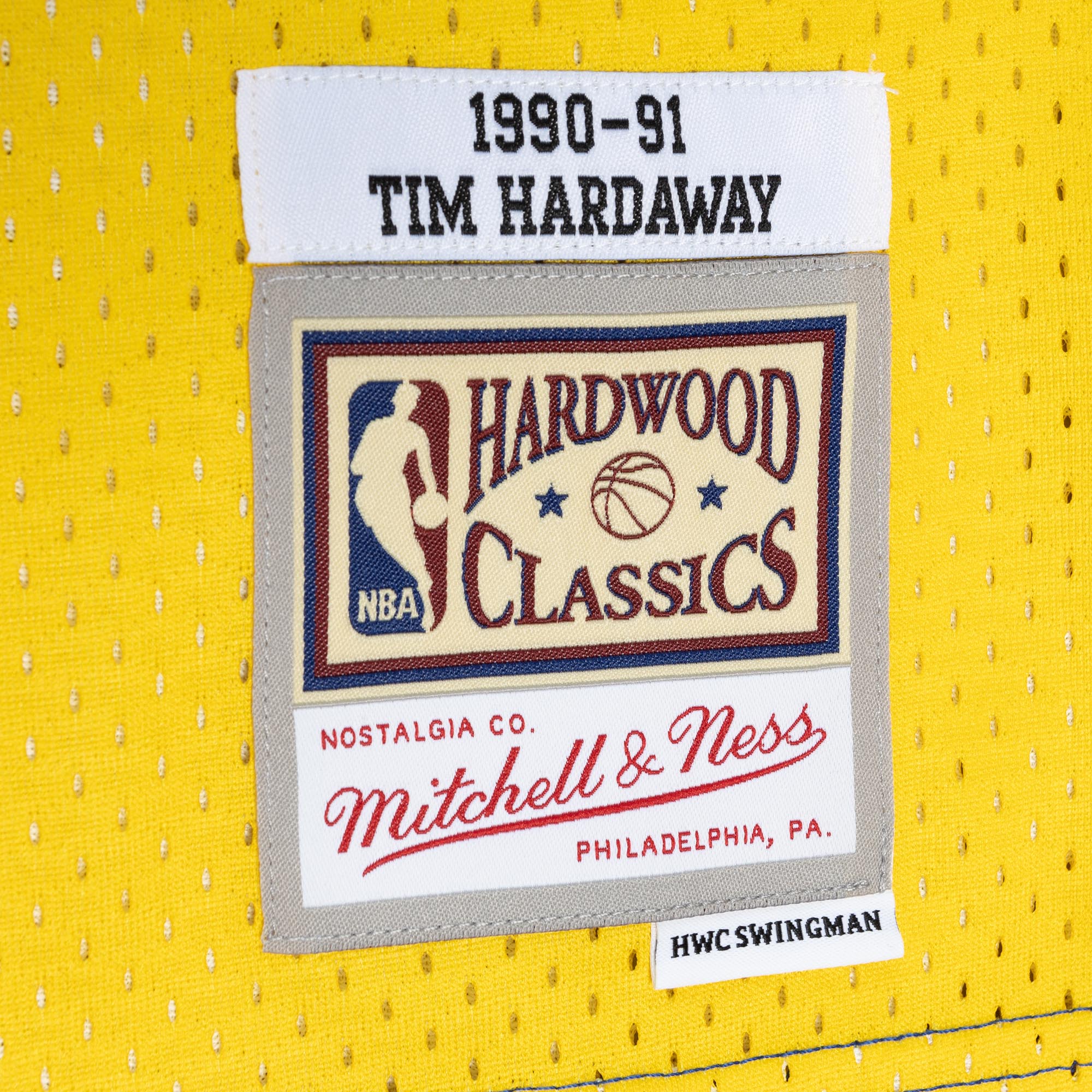 Tim Hardaway Golden State Warriors Mitchell & Ness Hardwood Classics 1990/91 Split Swingman Jersey - Royal/Gold - vstockx