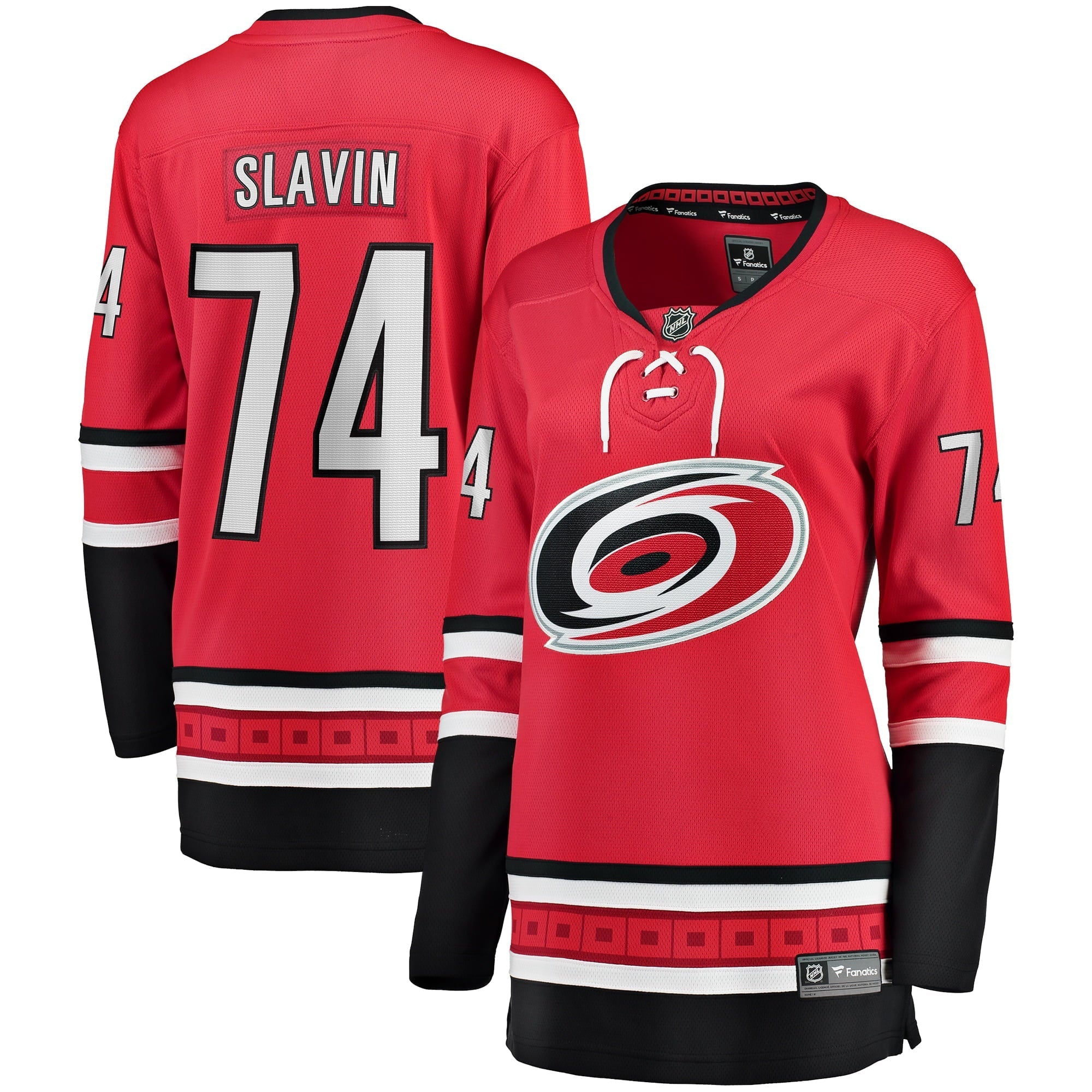 Women's Fanatics Branded Jaccob Slavin Red Carolina Hurricanes Home Breakaway Player Jersey - vstockx