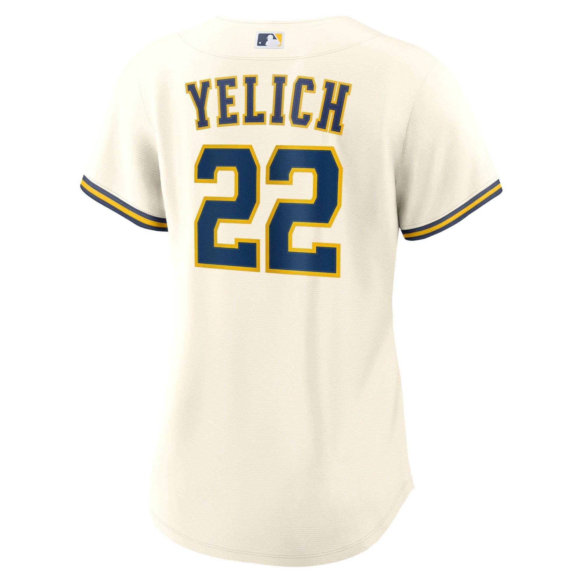 Women's Nike Christian Yelich Cream Milwaukee Brewers Home Replica Player Jersey - vstockx