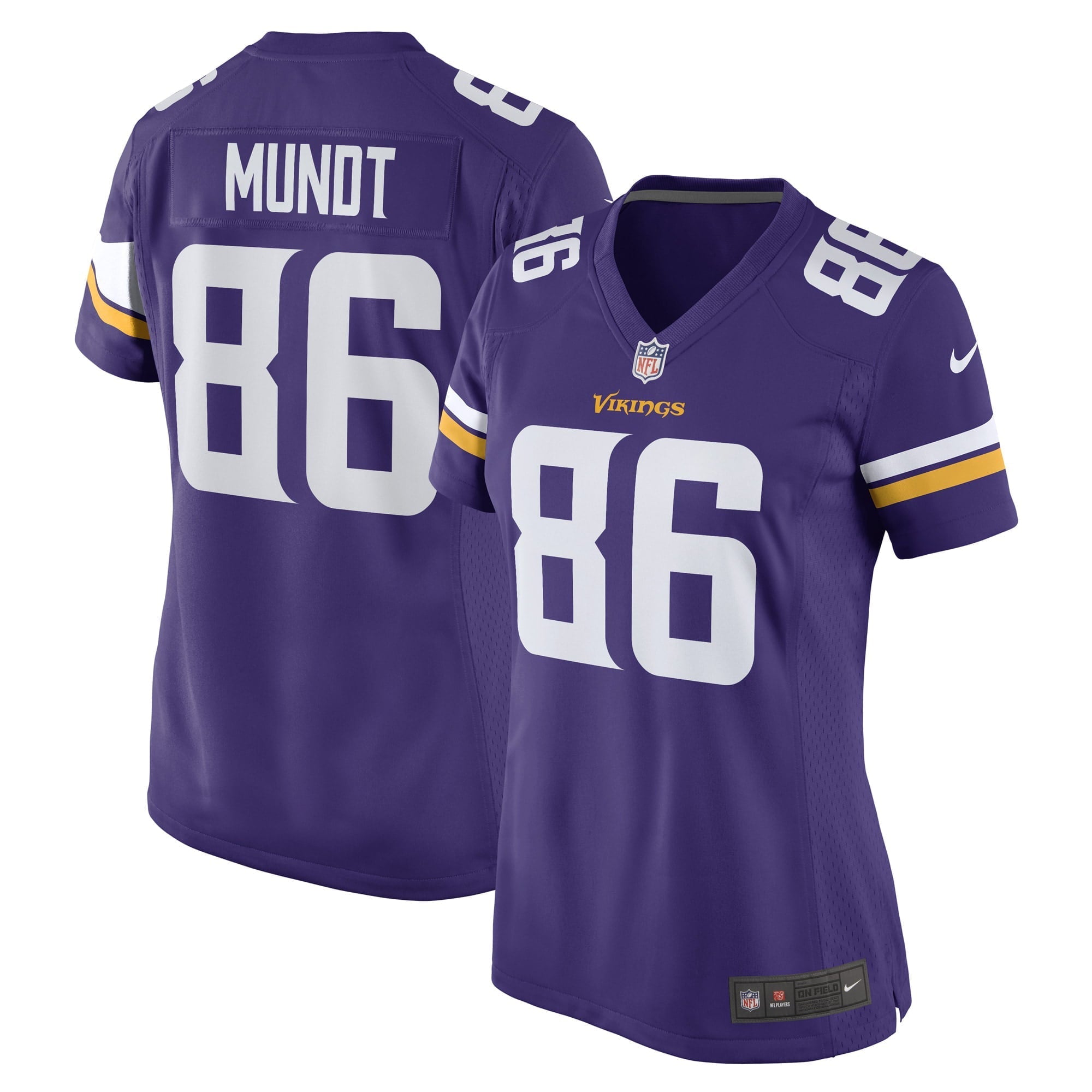 Women's Nike Johnny Mundt Purple Minnesota Vikings Game Player Jersey - vstockx