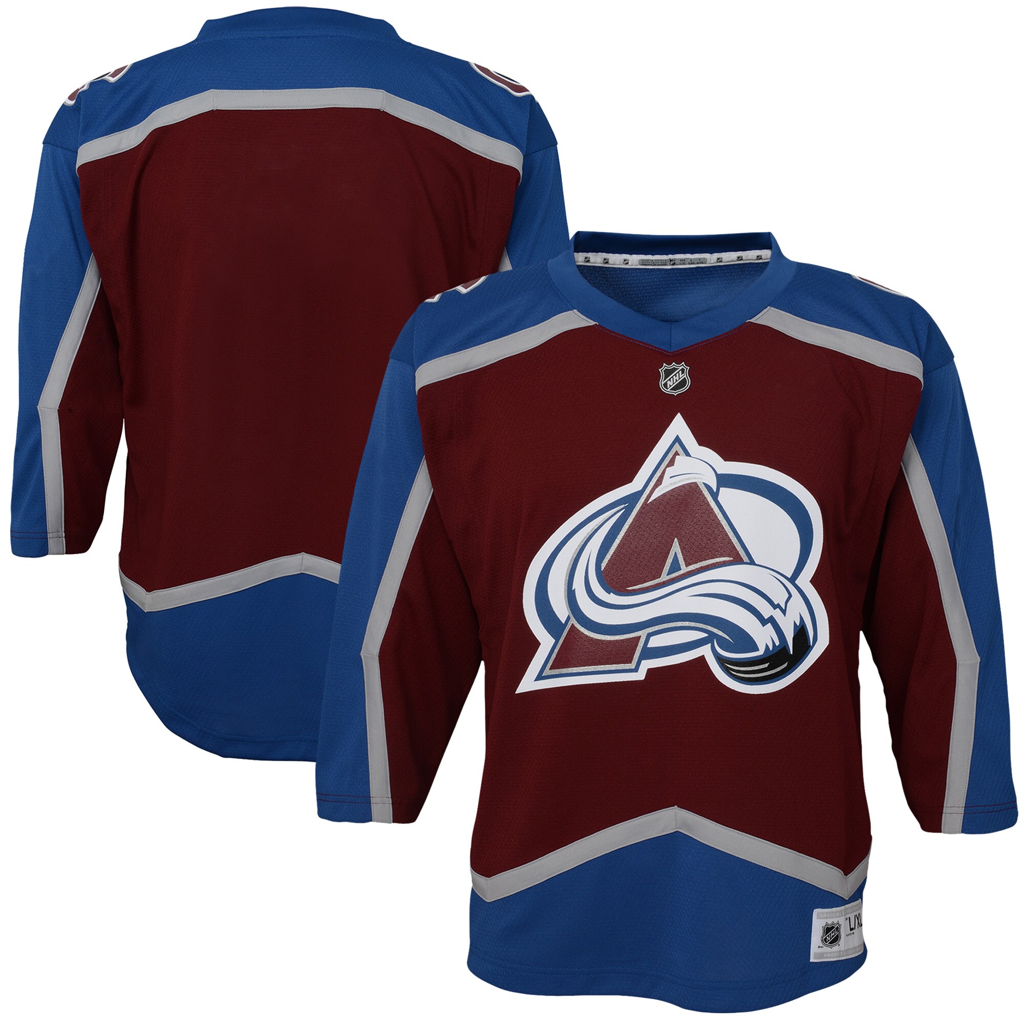 Colorado Avalanche Youth Home Blank Replica Jersey - Burgundy - vstockx