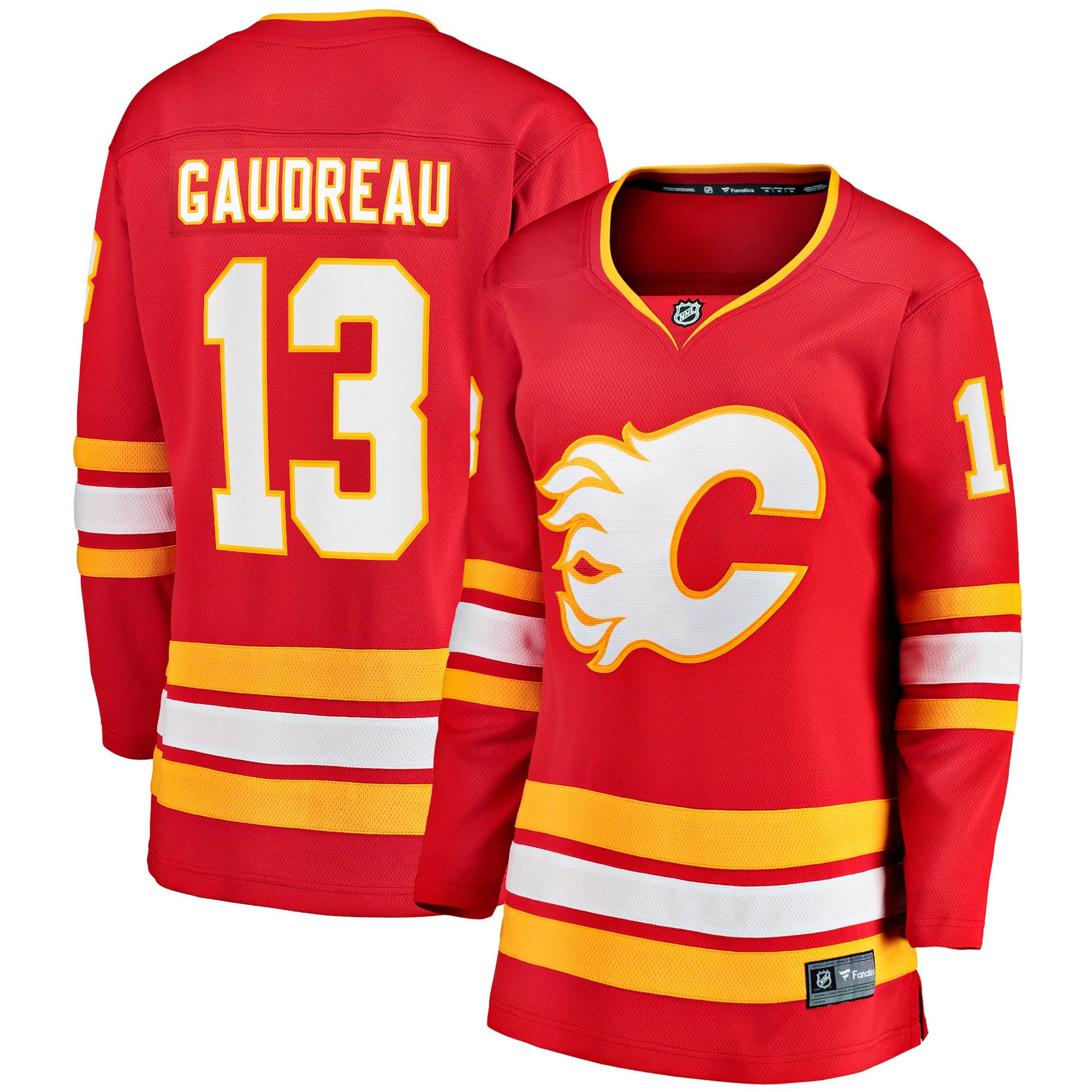 Johnny Gaudreau Calgary Flames Fanatics Branded Women's 2020/21 Home Premier Breakaway Player Jersey - Red - vstockx