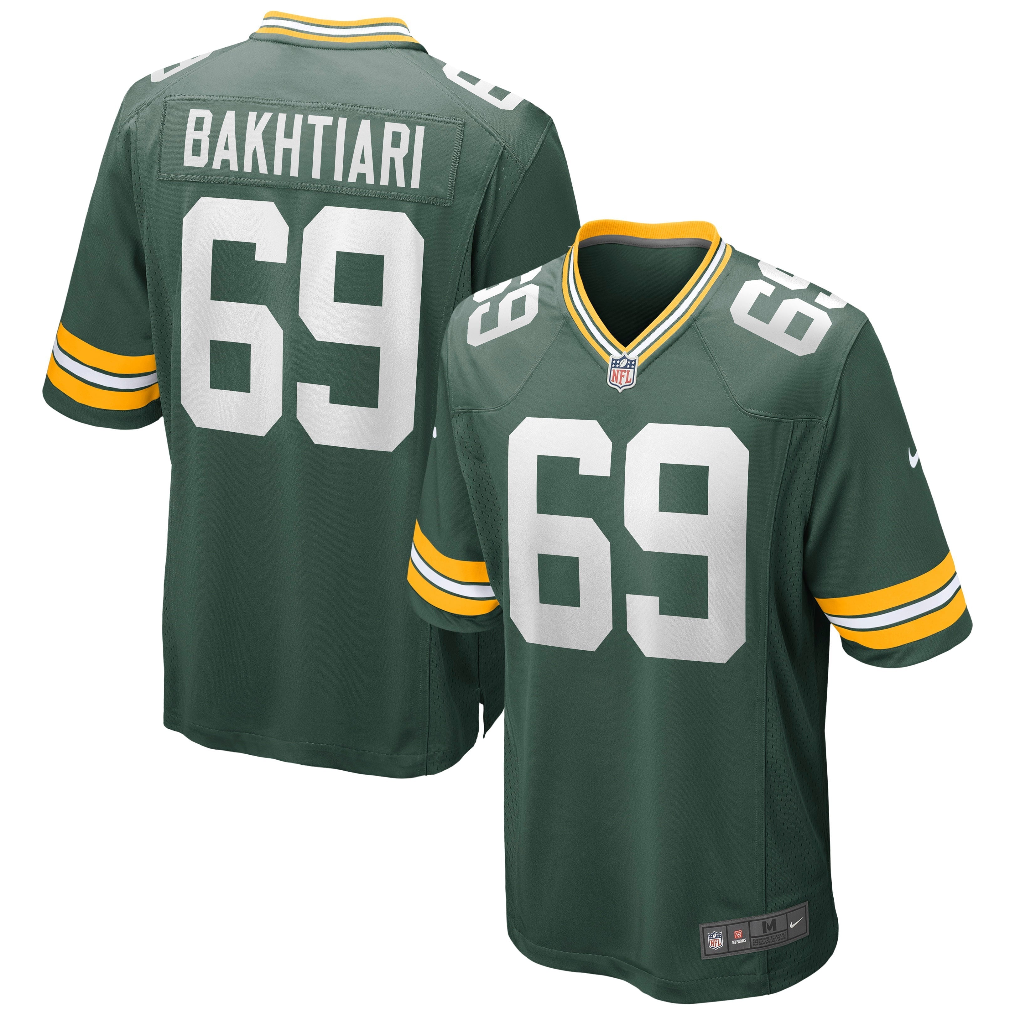 Men's Nike David Bakhtiari Green Green Bay Packers Game Jersey - vstockx