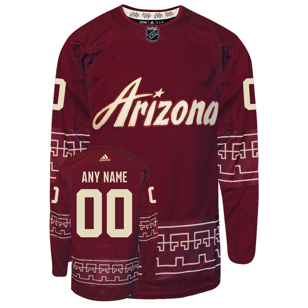 Customizable Arizona Coyotes Adidas Primegreen Authentic NHL Hockey Jersey - vstockx
