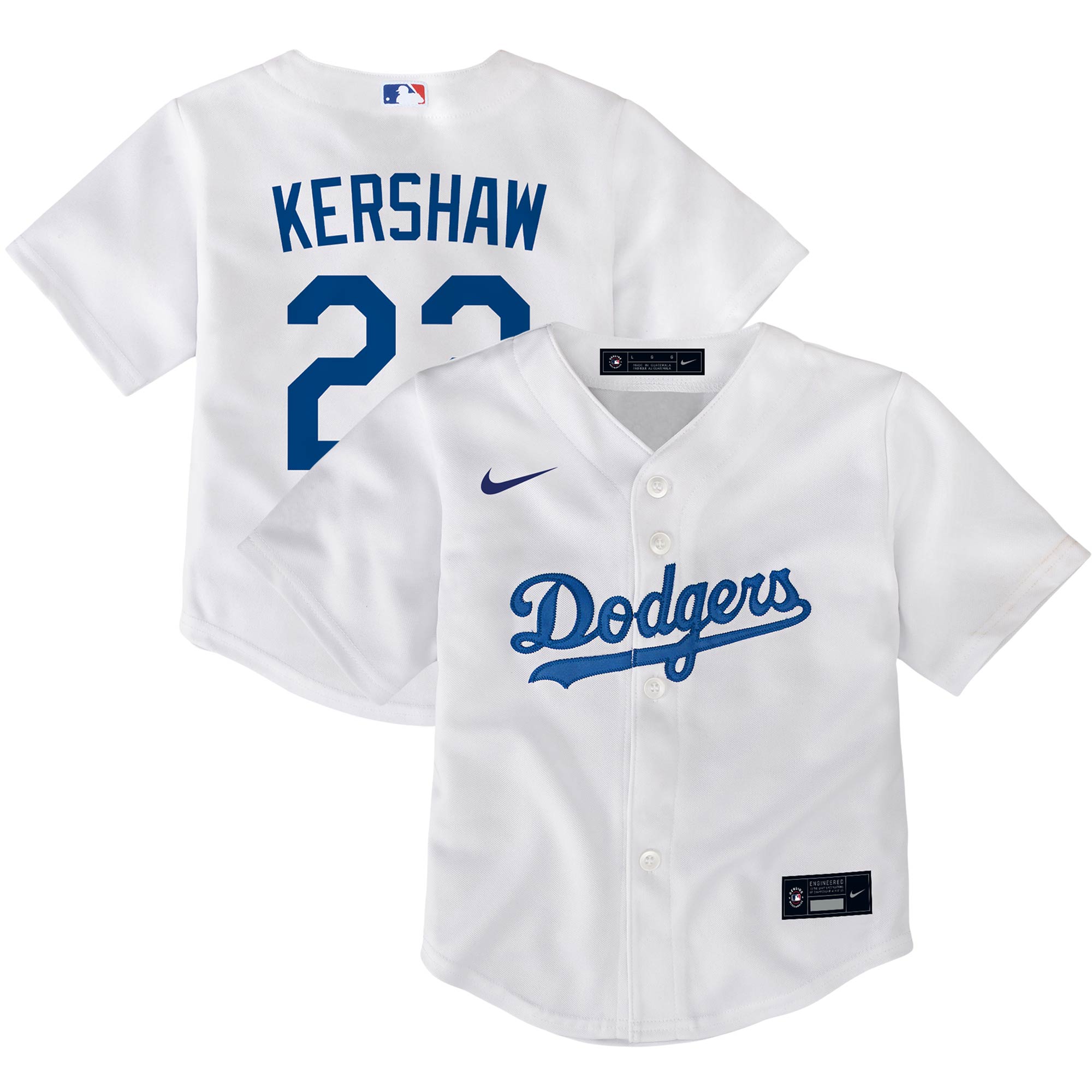 Clayton Kershaw Los Angeles Dodgers Nike Toddler Home Replica Player Jersey - White - vstockx