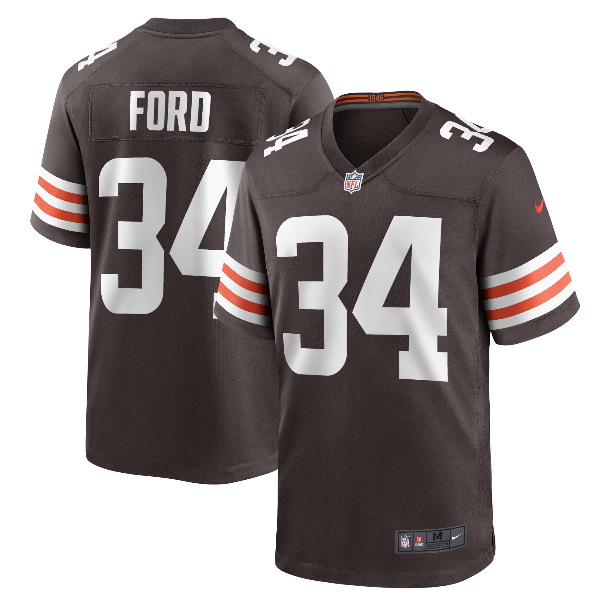 Jerome Ford Cleveland Browns Nike Game Player Jersey - Brown - vstockx