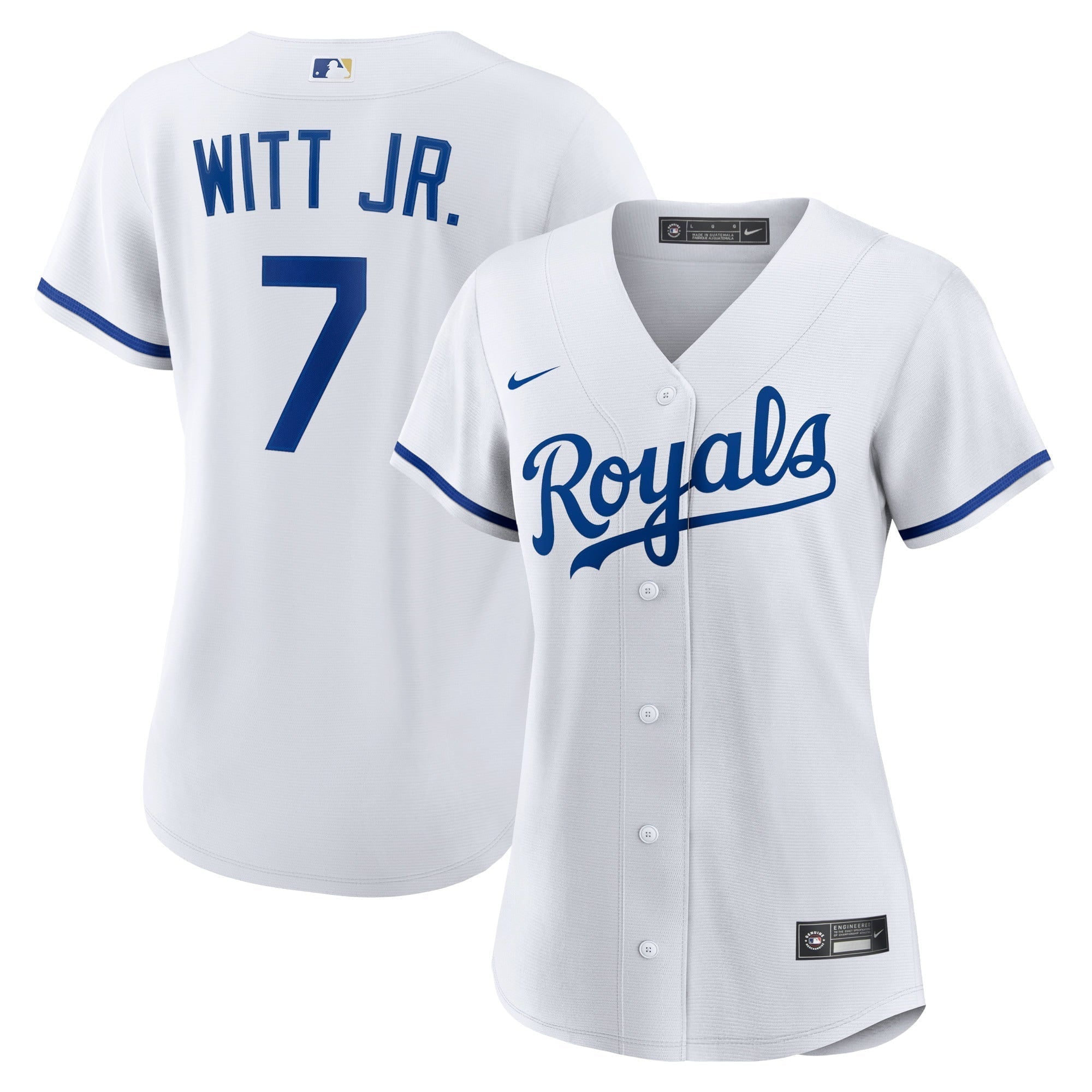 Women's Nike Bobby Witt Jr. White Kansas City Royals Home Replica Player Jersey - vstockx