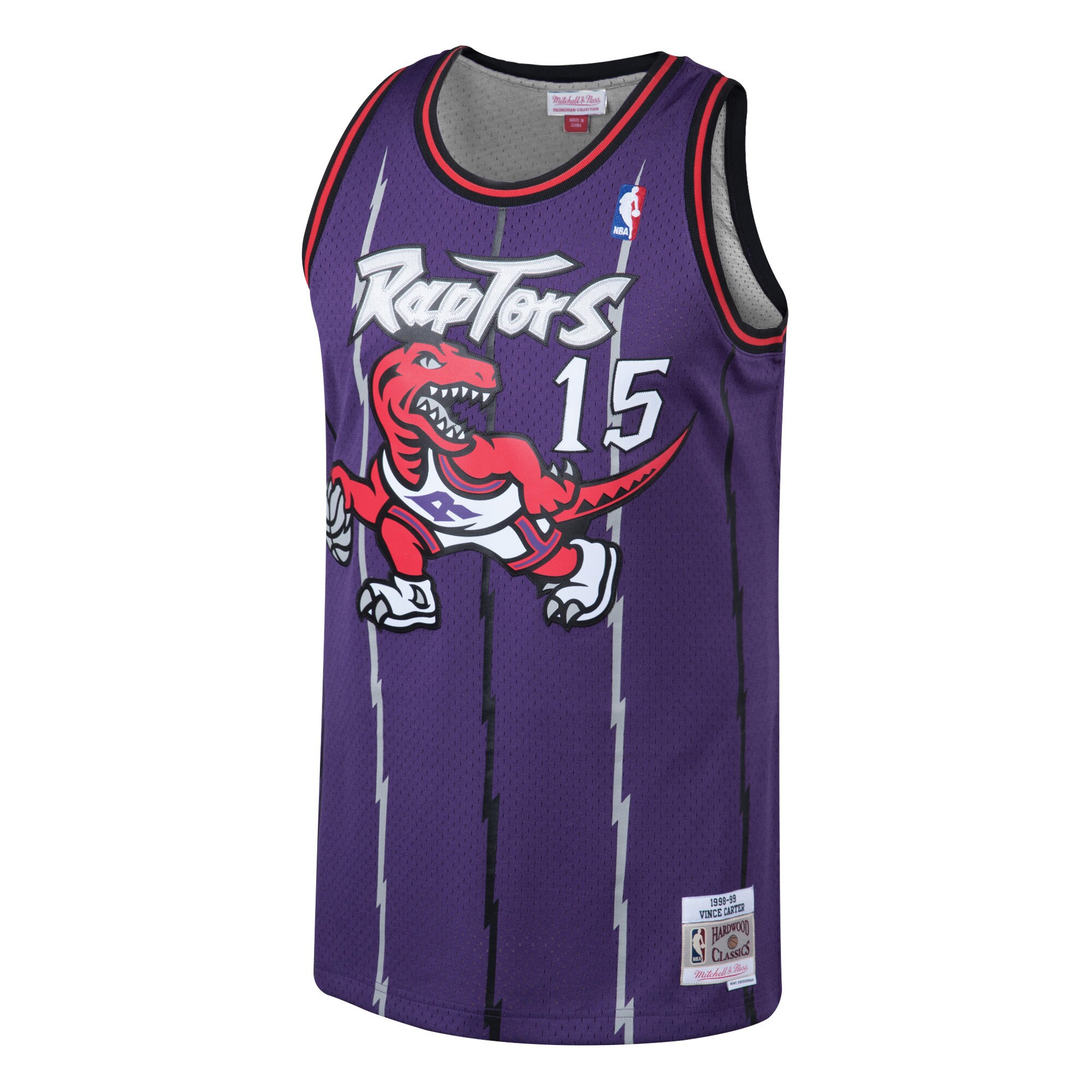 Vince Carter Toronto Raptors Mitchell & Ness Hardwood Classics Swingman Jersey - Purple - vstockx
