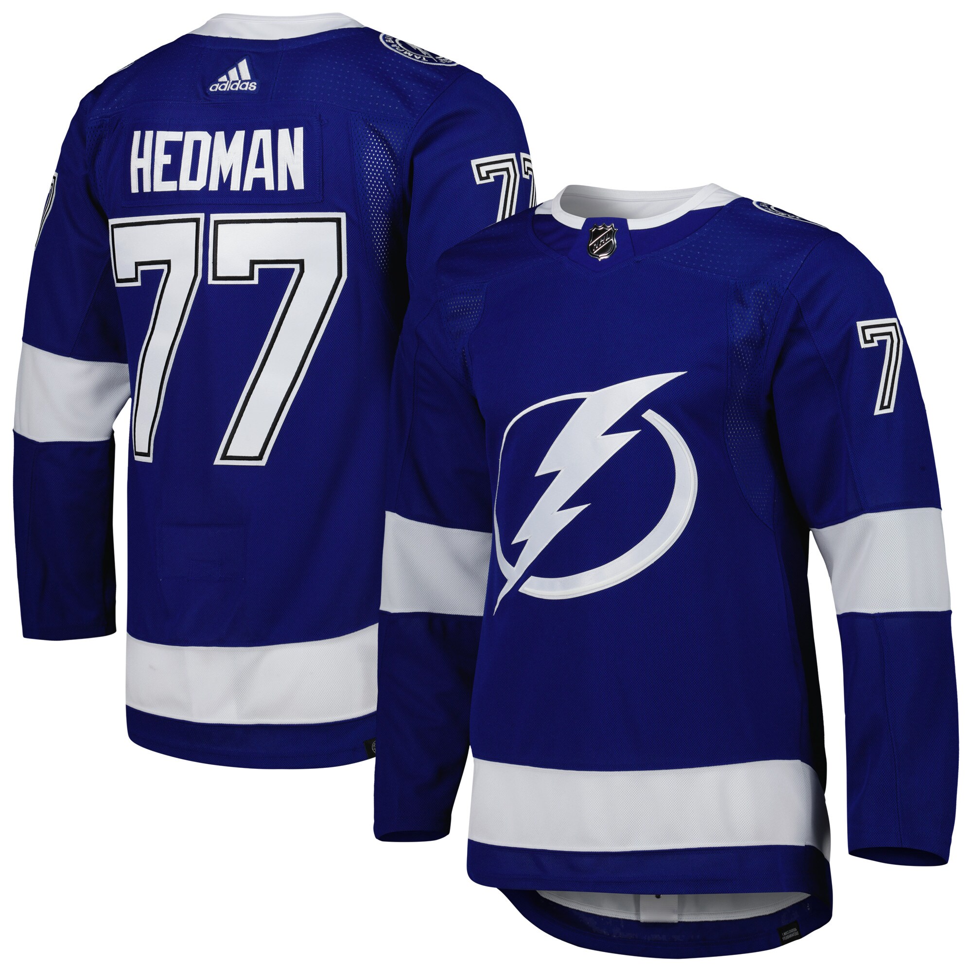 Victor Hedman Tampa Bay Lightning adidas Primegreen Authentic Pro Player Jersey - Blue - vstockx