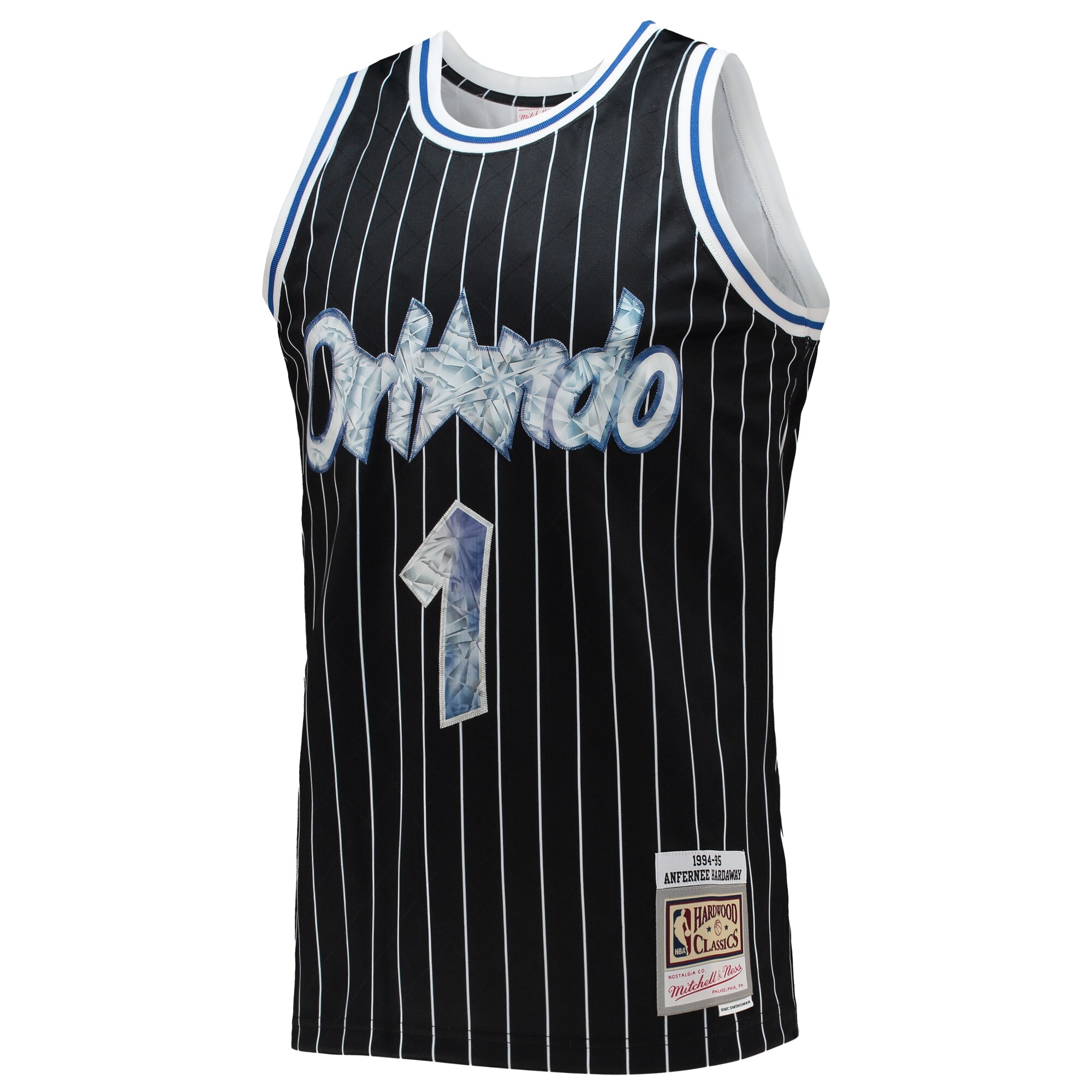 Penny Hardaway Orlando Magic Mitchell & Ness 1996/97 Hardwood Classics NBA 75th Anniversary Diamond Swingman Jersey - Black - vstockx