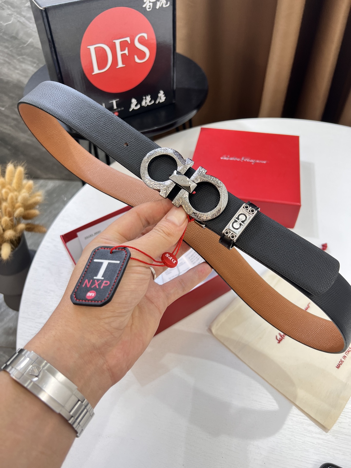 Streetwear Belt Ferragamo 319689 size:3.5cm - vstockx