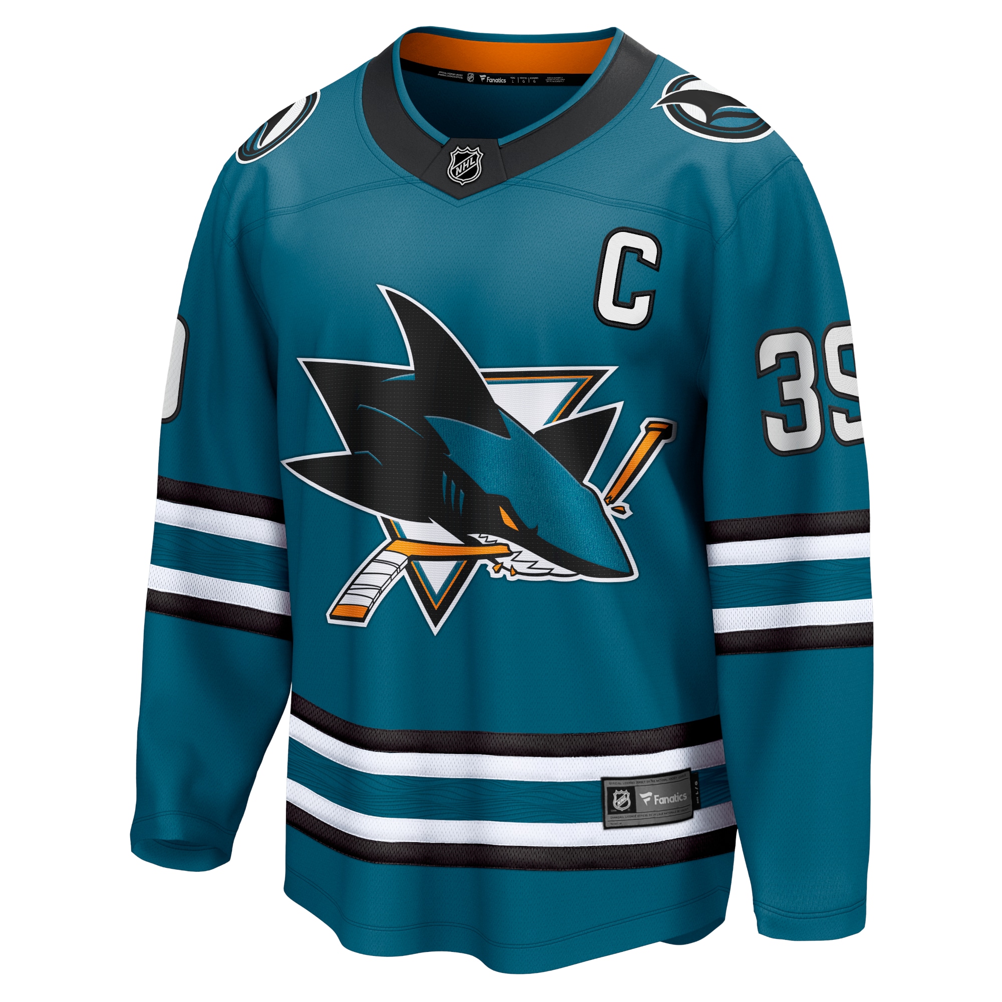 Logan Couture San Jose Sharks Fanatics Branded Home Premier Breakaway Player Jersey - Teal - vstockx