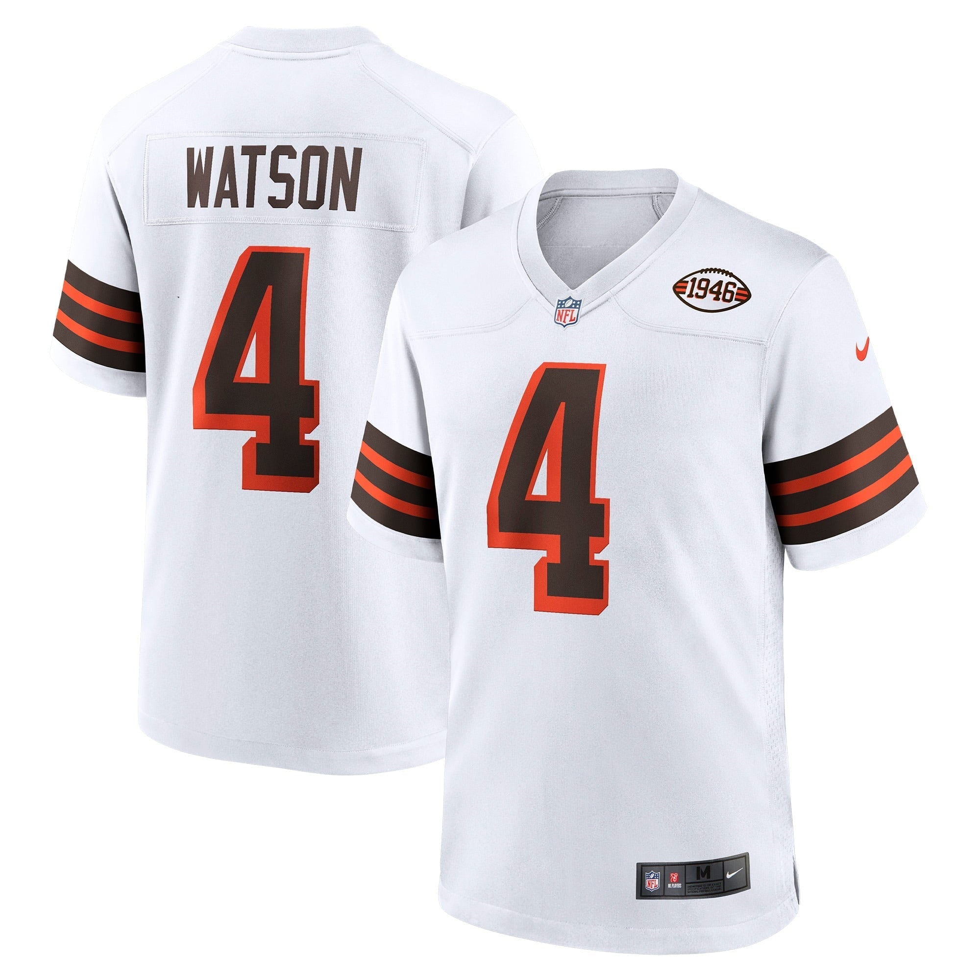 Men's Nike Deshaun Watson White Cleveland Browns Alternate Game Jersey - vstockx