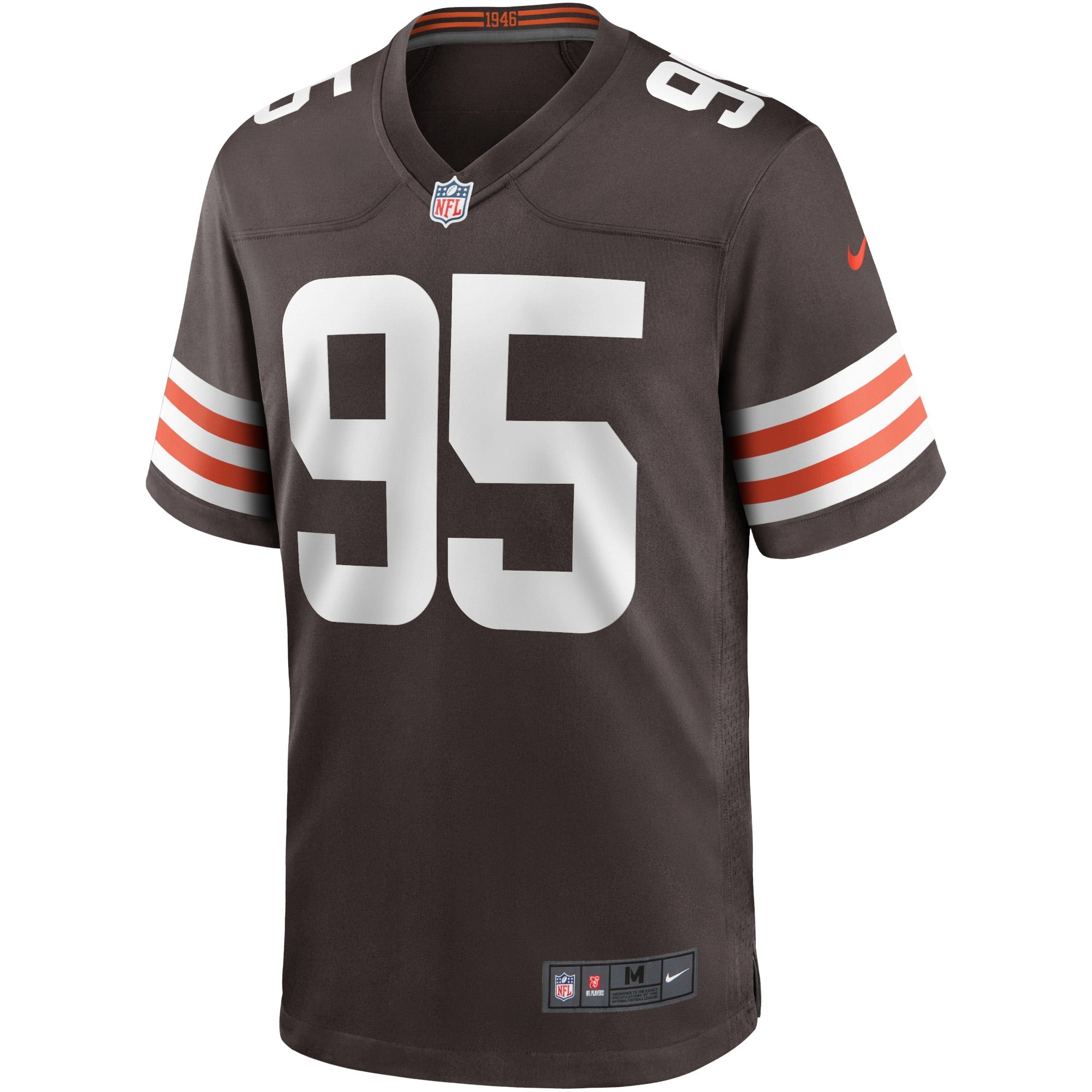 Men's Nike Myles Garrett Brown Cleveland Browns Game Player Jersey - vstockx